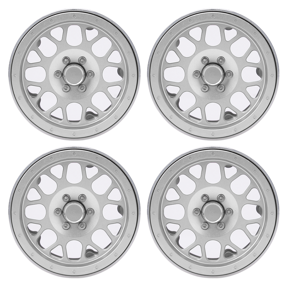 Stück 2,2-zoll-aluminiumfelgen Für 1/10 Rc-cars – Silbernes Zubehör