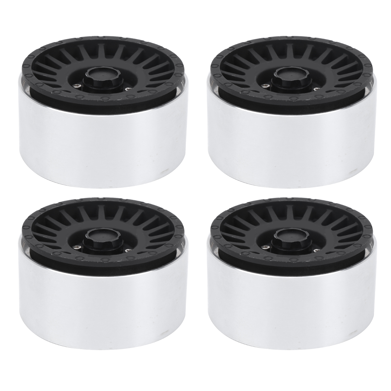 2,2 Zoll Cnc-gefräste Metallfelge Für 1/8- Und 1/10-rc-cars, Kletterrad Für Rc-zubehör – Schwarz