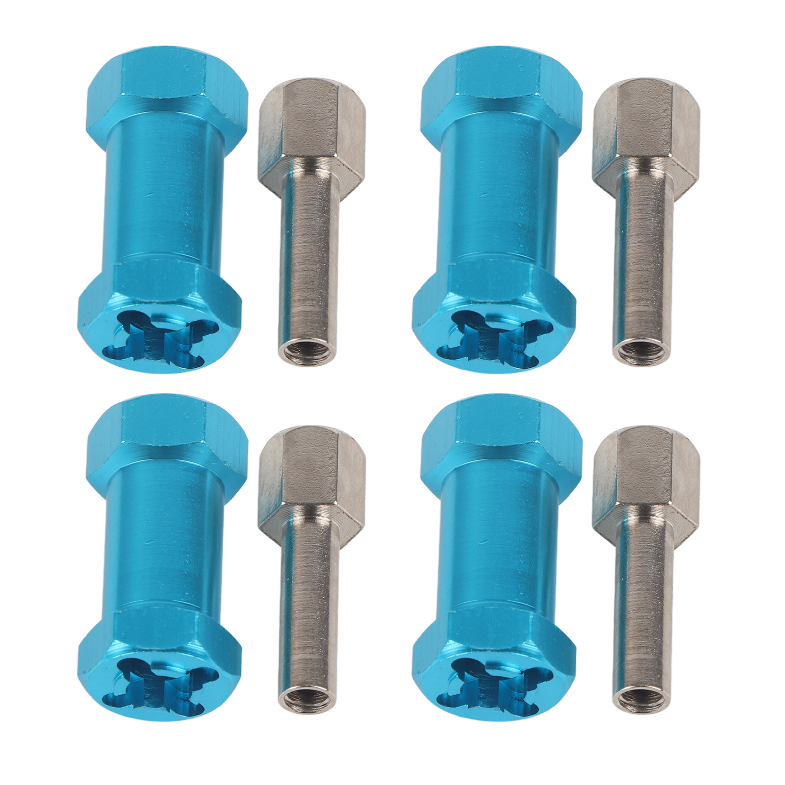 Stück 12 Mm Metall-sechskant-radnaben Für Rc Crawler D90 Ax10 Scx10 F350 (blau 25 Mm)