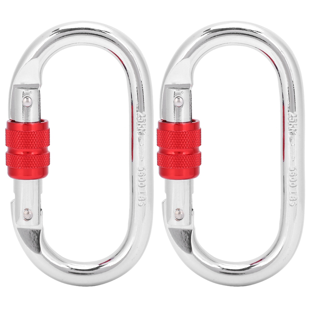 Stück 25kn Sicherheits-kletterkarabiner O-haken Chrom Für Wandern Und Bergsteigen