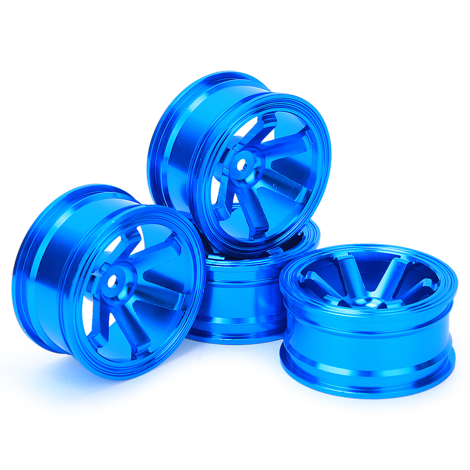 4-teilige Aluminiumfelge Für Rc-driftcars Im Maßstab 1:10 – Universalblau
