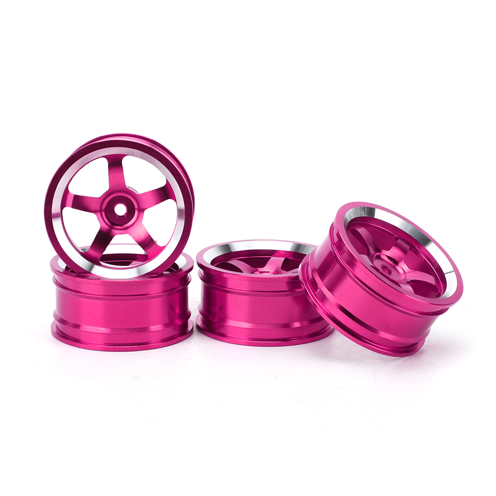 Stück 1/10-scale-aluminiumfelgen Für Hsp 94123 Rc-car, Drift-touring-zubehör, Pink