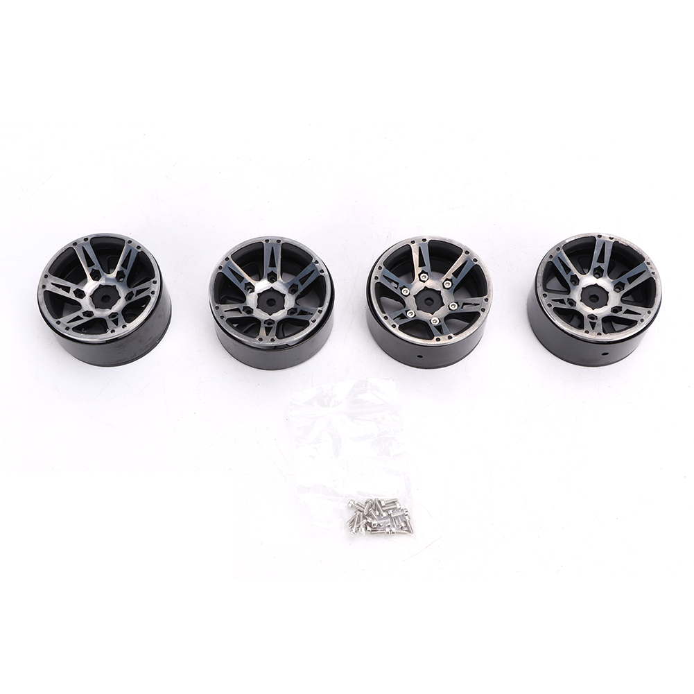 Stück Hochfeste Metallfelgen 5,2 Cm Für 1/10 Rc-car-modelle (schwarz)