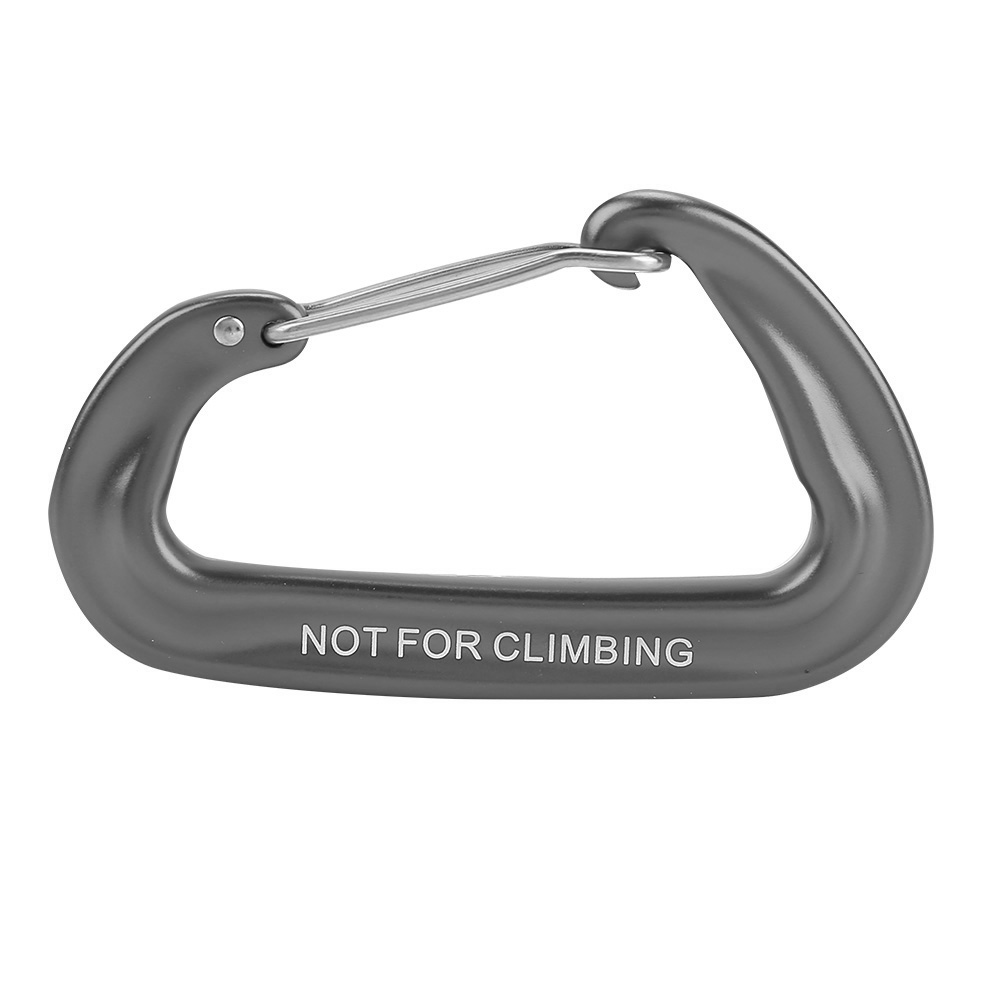 D-förmiger, Federbelasteter Karabiner Aus Aluminiumlegierung Für Outdoor-sportarten (grau)