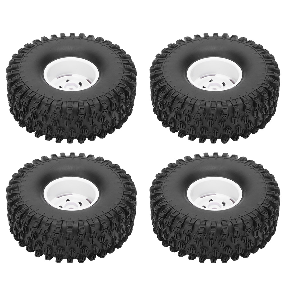 X 1,9 Zoll Gummireifen Für Rc-felgen, Kompatibel Mit Axial 1/10 Und 120mm Crawlern, Weiße Farbe.