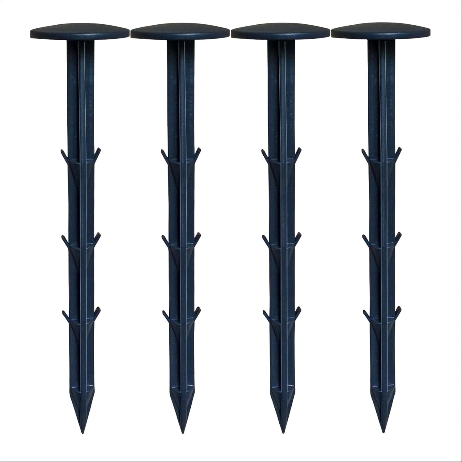 Set Mit 10 Robusten 16 Cm Langen Nylon-gartenpfählen, Unkrautvlies, Für Camping Und Outdoor-projekte