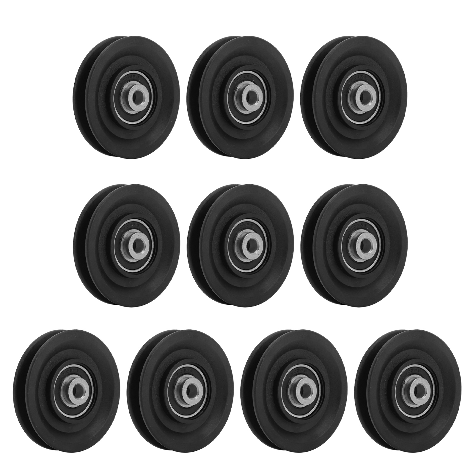 10 Geräuscharme 3,5-zoll-nylon-rollen Mit Universallager Für Hebezeuge, Garagen Und Leitern