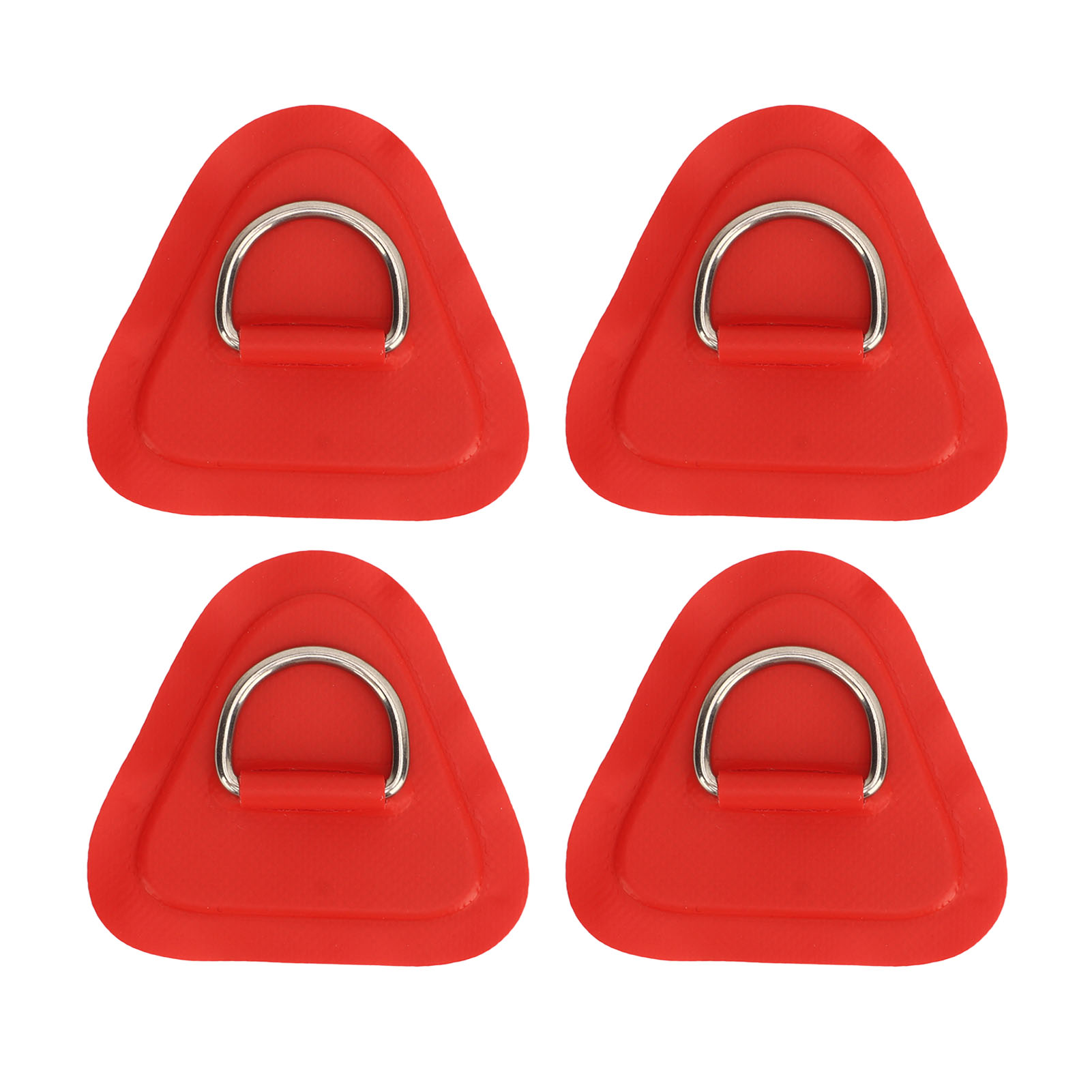 4-teiliges Set D-ring-reparaturflicken Aus Edelstahl Für Schlauchboote, Surfbretter, Kanus Und Stand-up-paddleboards – Rot