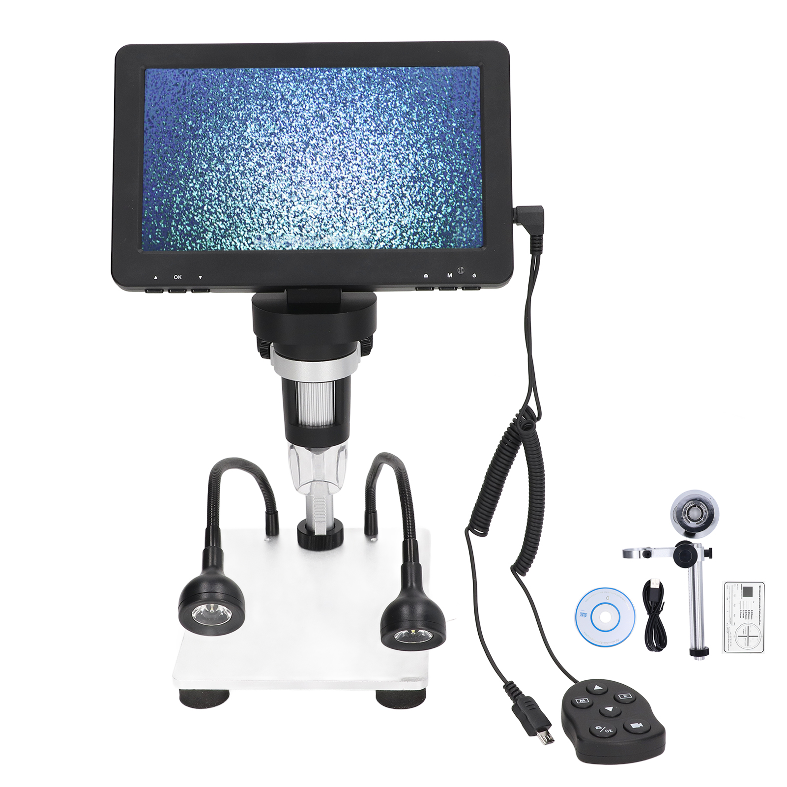 7-zoll-hd-digitalmikroskop Mit 1200-facher Vergrößerung Und 1080p-lcd-auflösung Für Elektronikreparaturen Mit Led-beleuchtung