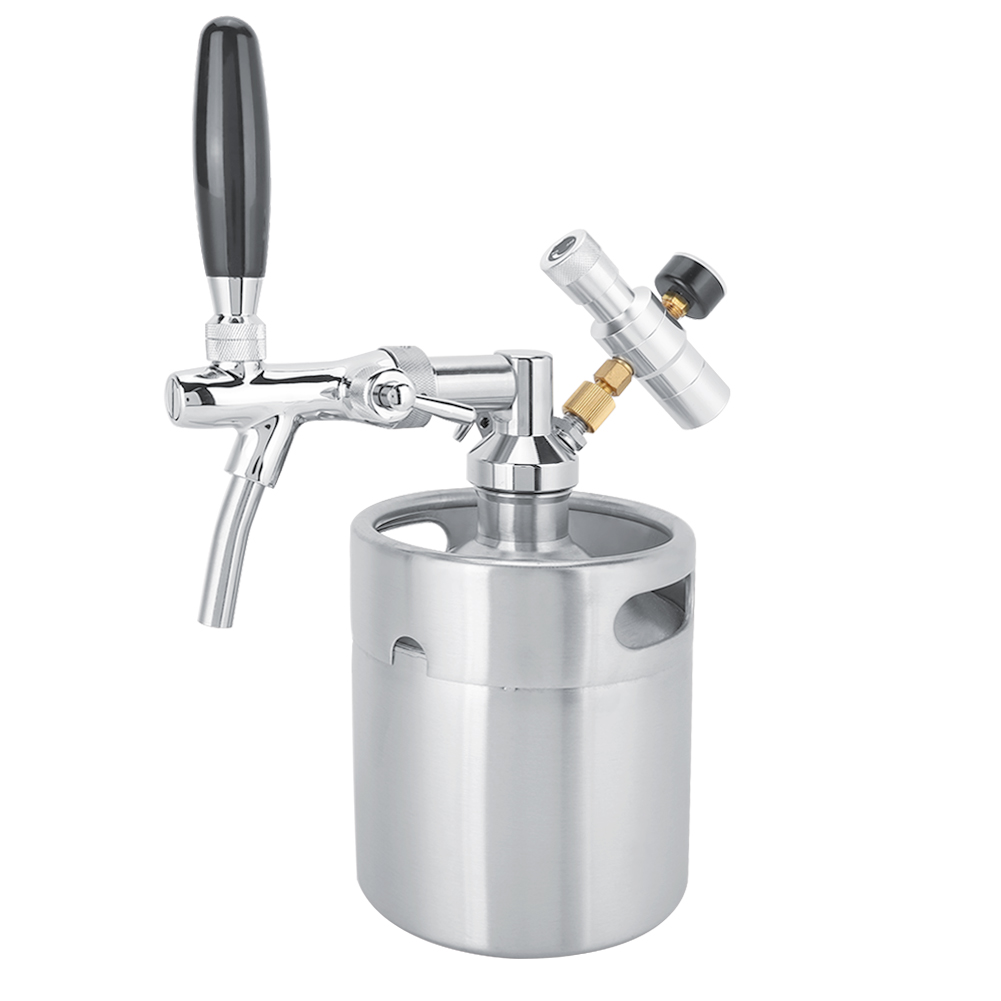 2-liter-mini-bierfass Aus Edelstahl Mit Zapfhahn Und Manometer (zwei Klassen)