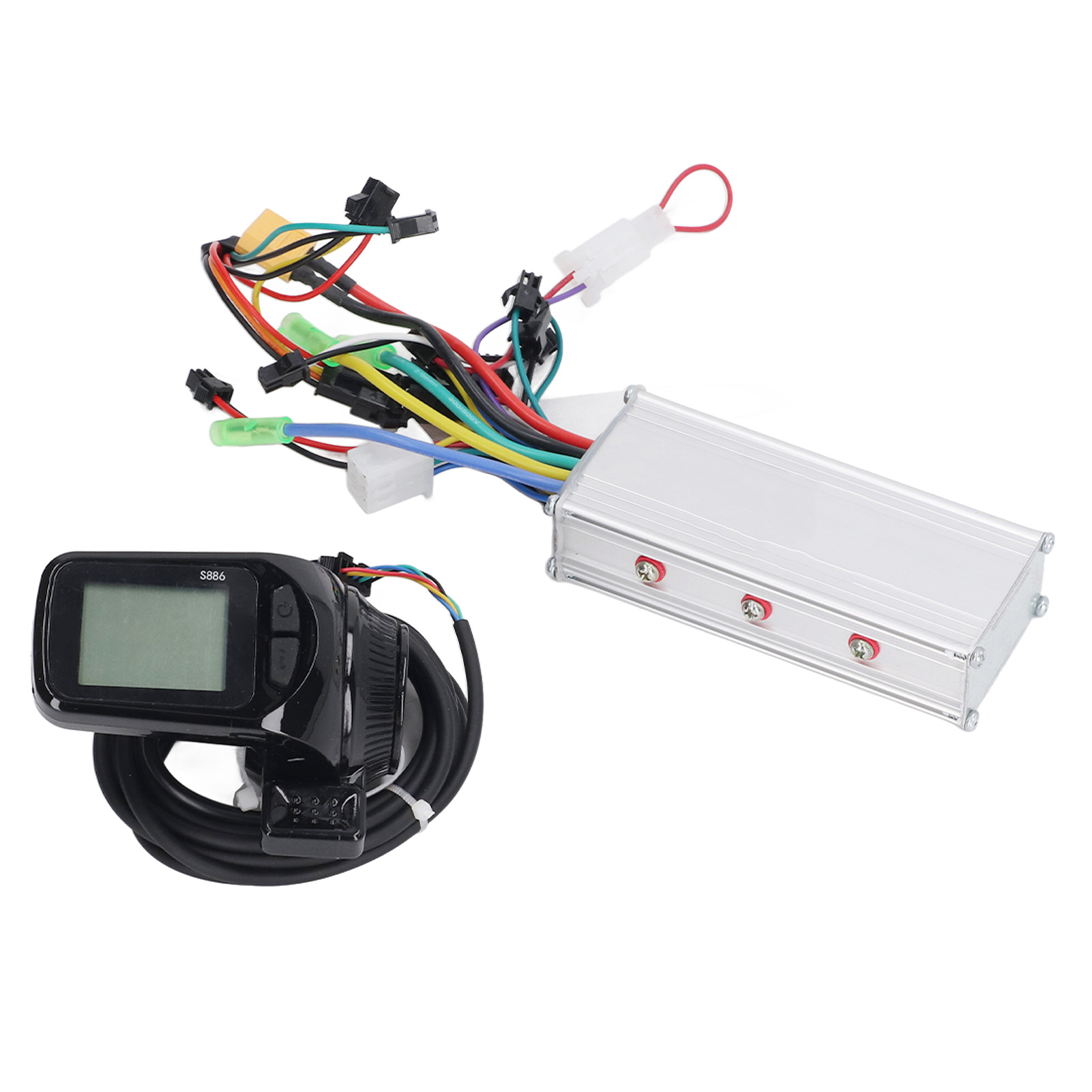 28a 36v/48v 500w Elektrofahrrad-motorsteuerungs-kit Mit Lcd-bildschirm S886, Aluminiumlegierung Für Den Diy-umbau Von Bürstenlosen Scootern