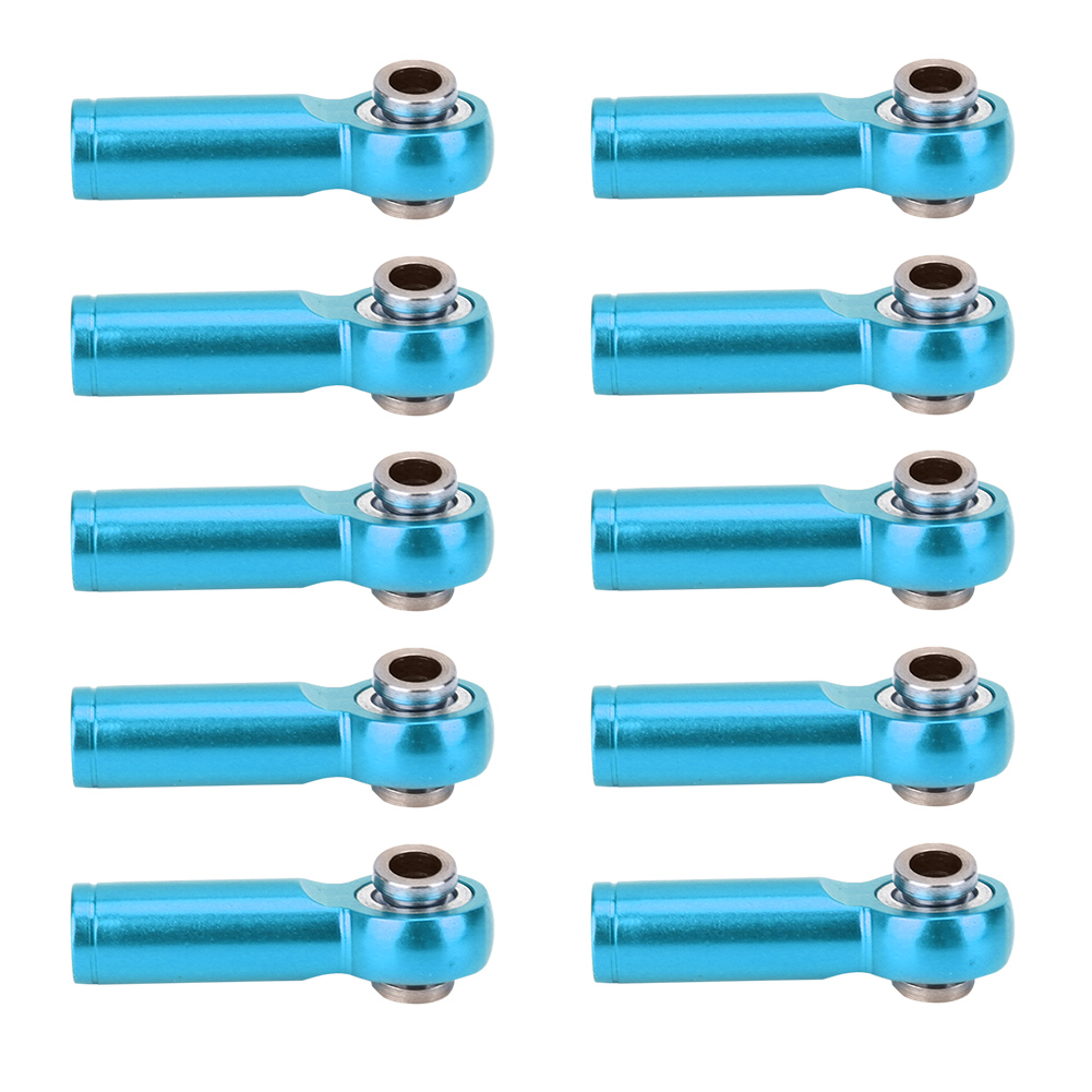 10 Stück Verbindungsstangen Aus Aluminiumlegierung, M4-gewinde (positiv/negativ) Für 1/10 Rc-cars, Blau