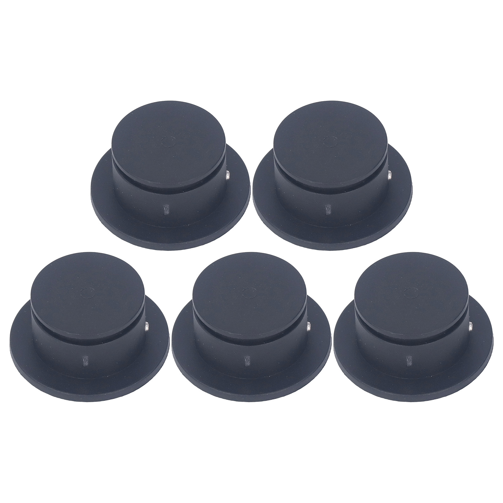 5-teiliges Set Runder Finnenstopfen Für Surfbretter, Ersatz-leash-plugs Für Longboards, Schwarz