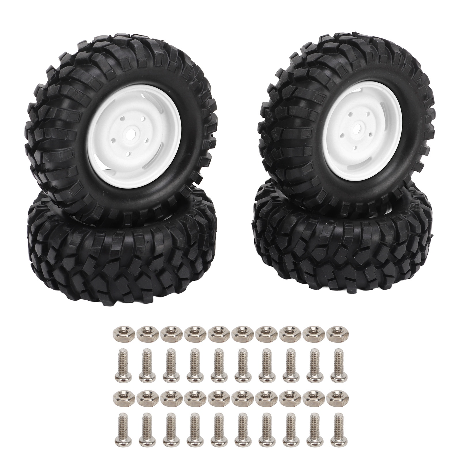 Stück Rc-gummireifen Als Ersatz Für Geländefahrzeuge, 96 Mm Durchmesser, Weiß