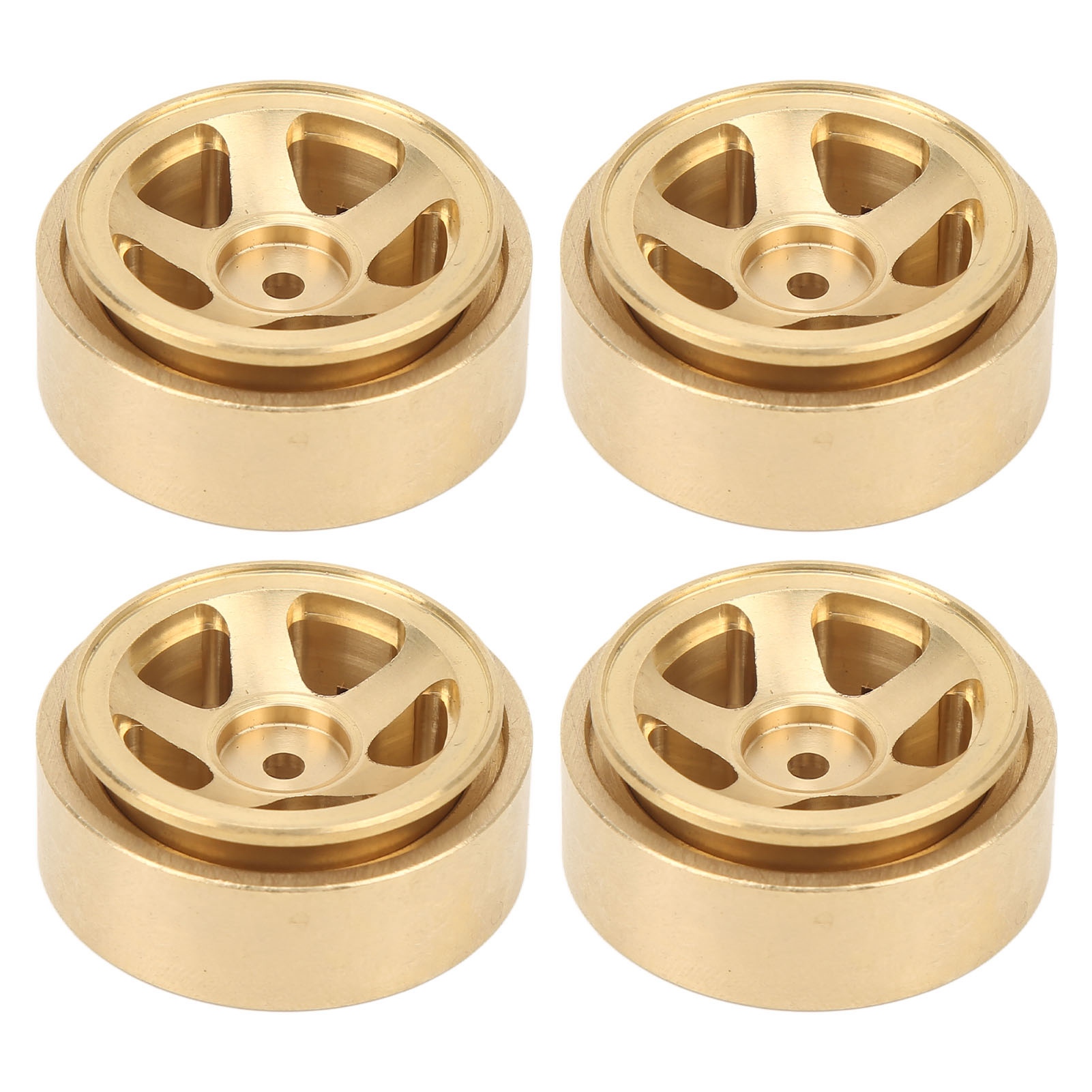 Rc Beadlock-felgen, Klebstofffrei, Messing, Für Fms Fcx24 1/18 1/24 Modellautos, Gold-upgrade-teile