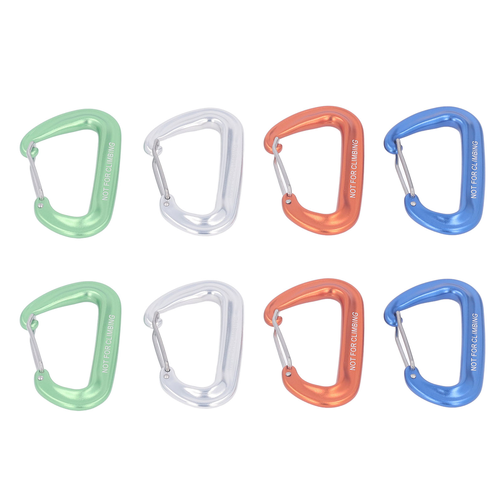 8-teiliges Set Aus Robusten, Leichten 12-kn-karabinern Aus Aluminiumlegierung Mit D-ring Für Wandern, Camping Und Hängematten