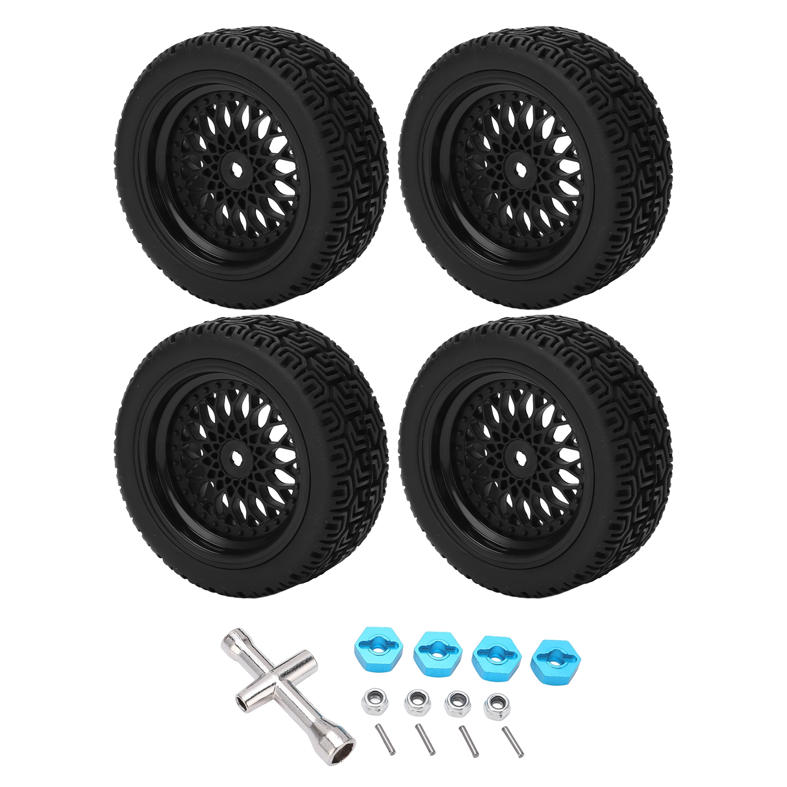 Rc 1/10 Hochabriebfeste Gummireifen Mit Optimalem Grip Für 1/10 Rc-cars, Schwarz