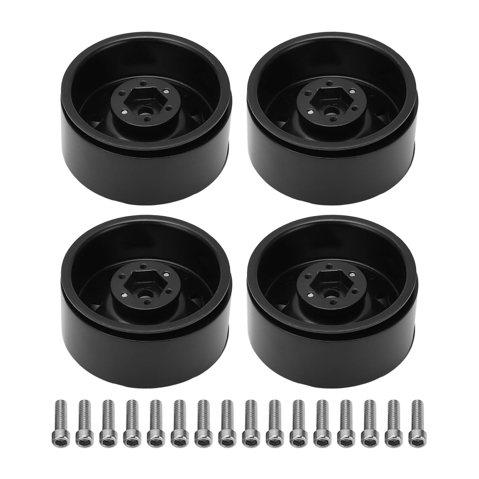 Stück 1,9 Zoll Hochleistungs-radnaben Aus Eisen Für Rc-crawler – Axial-kompatibel, Schwarz