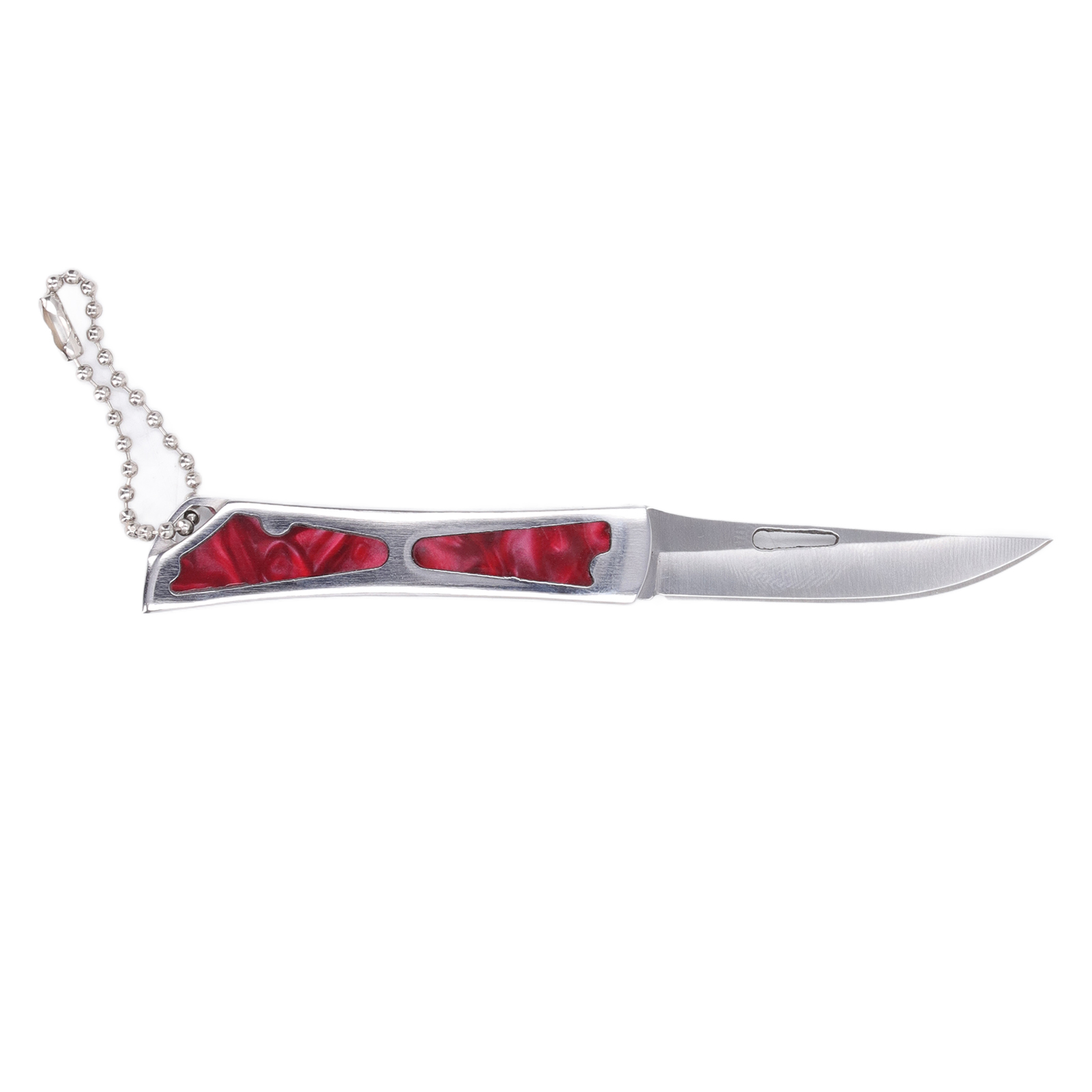 Miniatur-klappmesser Mit Klinge Aus Edelstahl Und Schlüsselanhänger Zum Öffnen Von Paketen (rot)