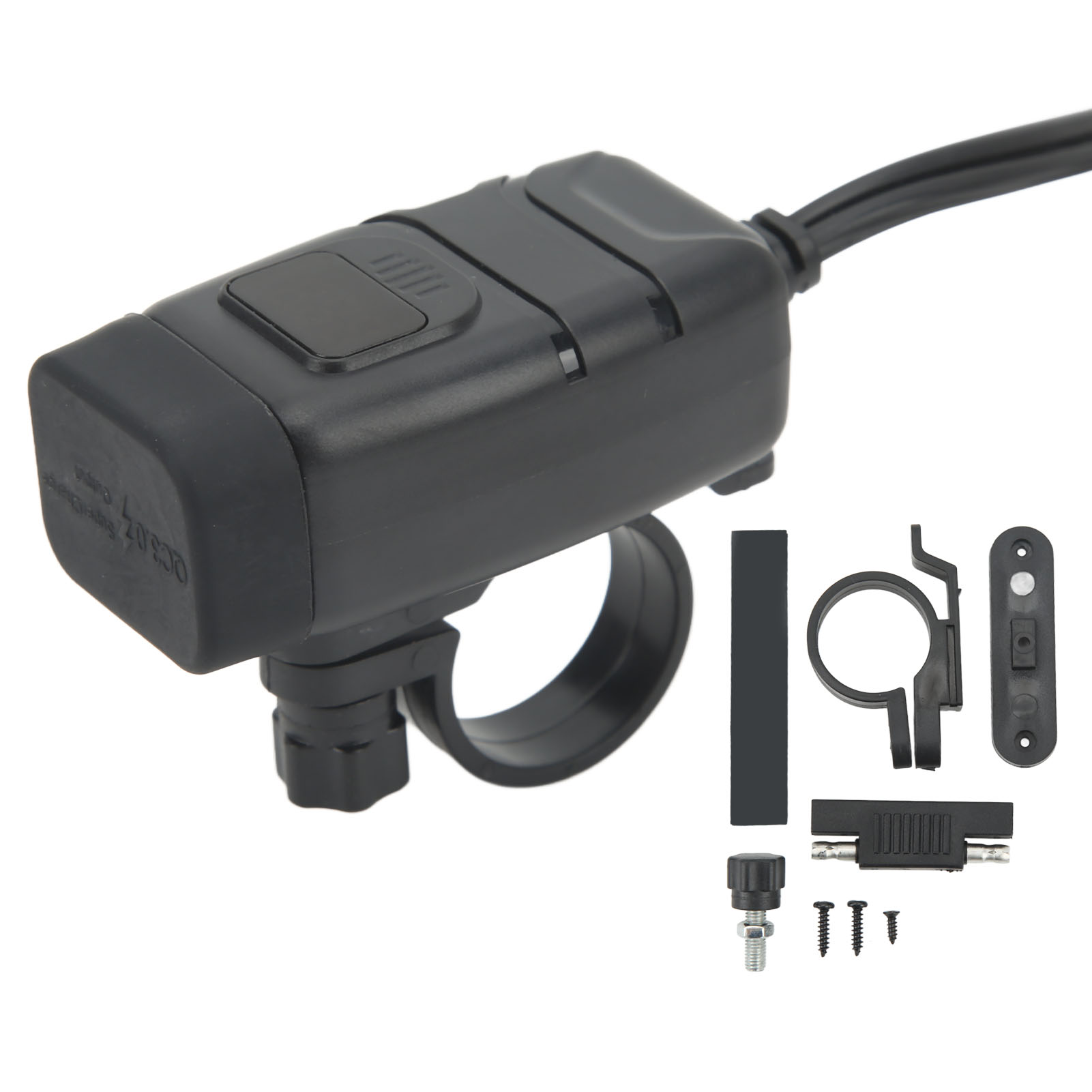Duales Usb-schnellladegerät Für Motorräder Mit Wasserdichtem 12v-voltmeter Für Smartphones