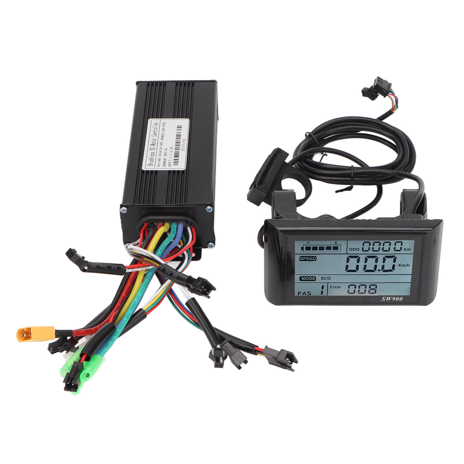 Bürstenloser 30-a-lcd-controller Mit Sw900-display Und 3 Sinuswellenmodi – Komplettset