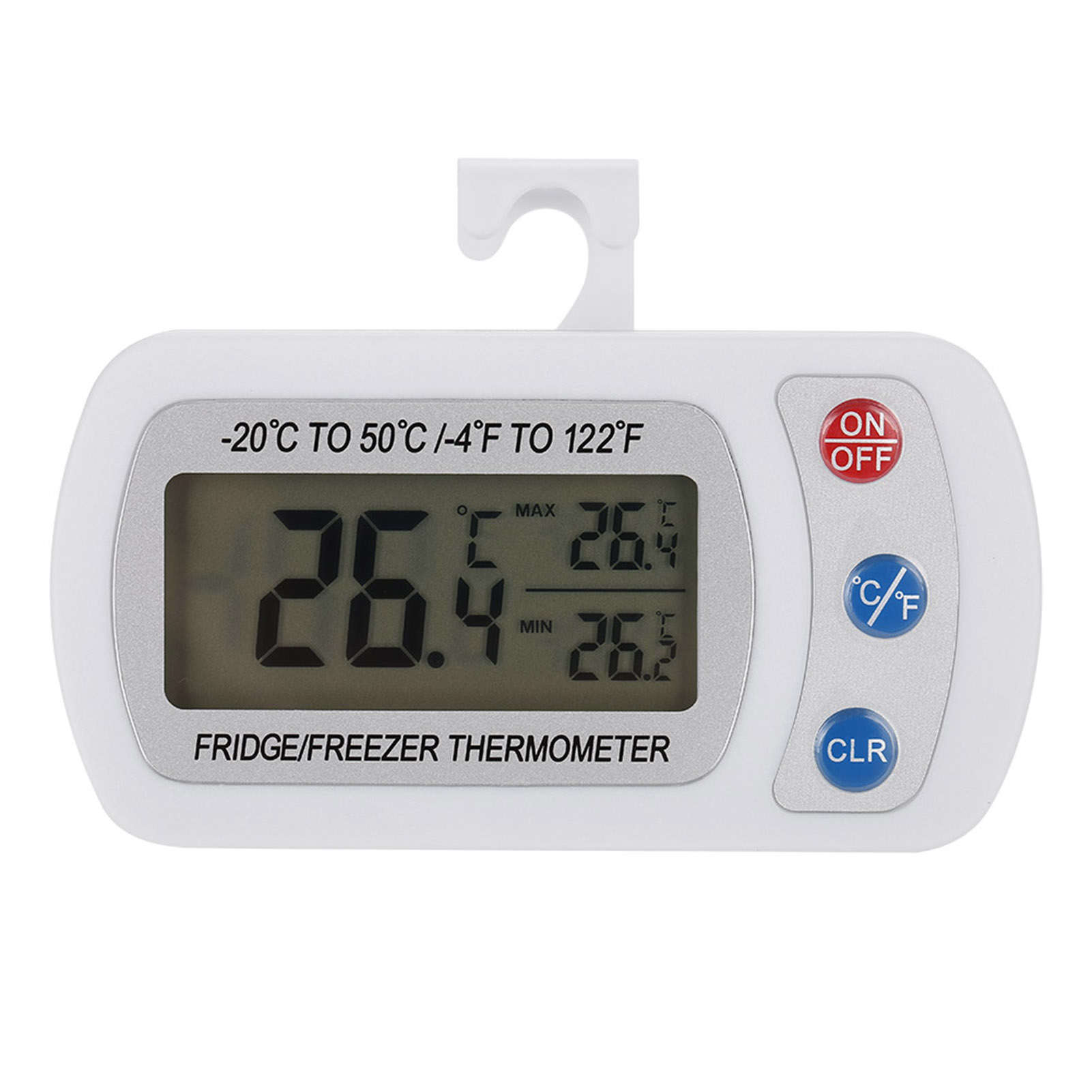 Digitales Thermometer Für Kühl-/gefrierschränke Mit Großem Lcd-display Und Verstellbarem Ständer