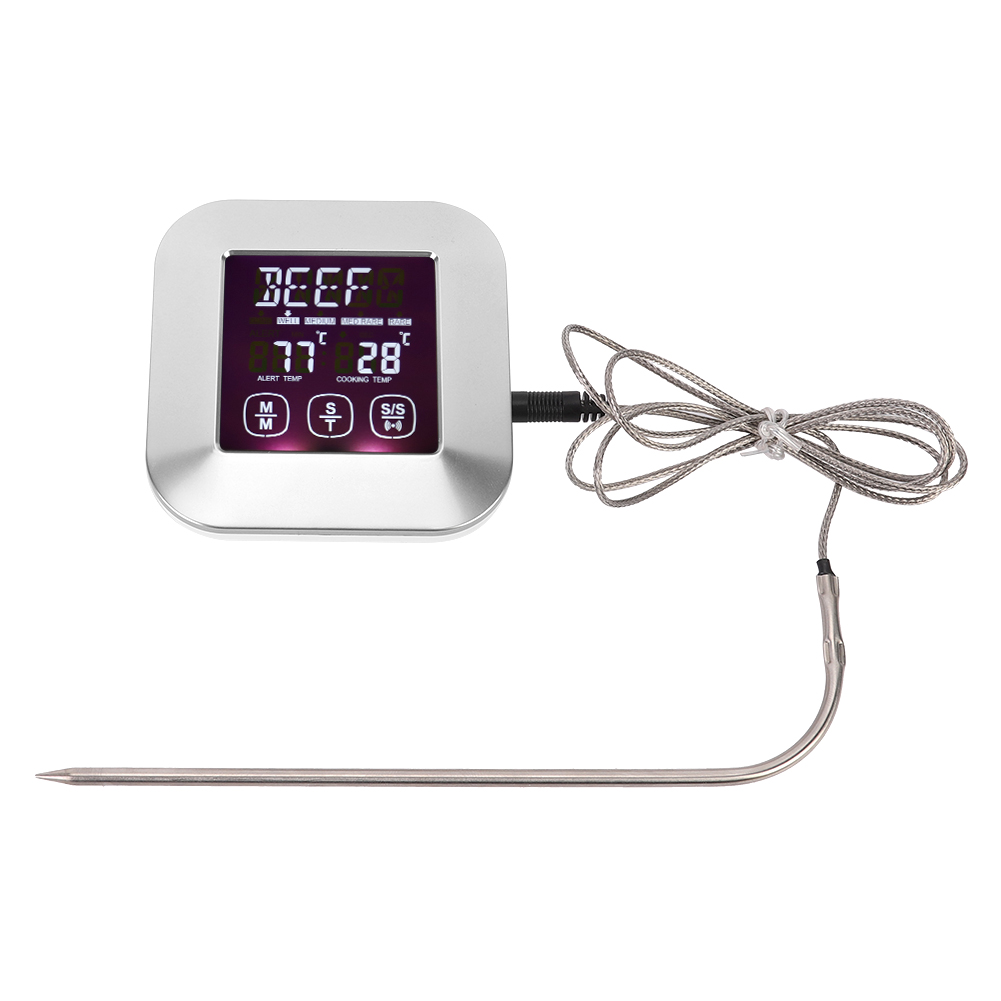 Digitales Touchscreen-kochthermometer Mit Sonde Und Integriertem Timer