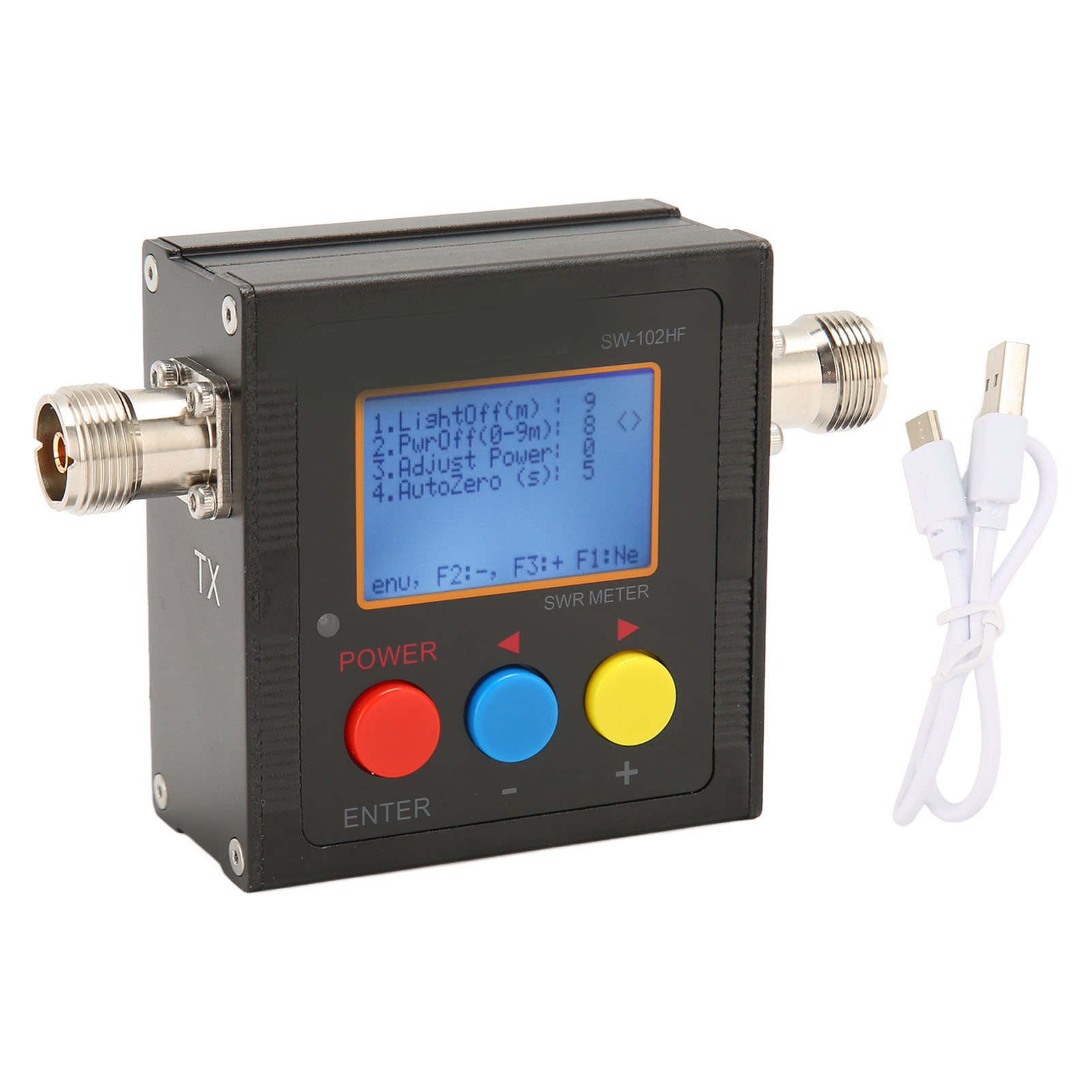 Digitaler Hf-swr-zähler 1,5–70 Mhz, 120 W Mit Hintergrundbeleuchtetem Lcd-display Für Amateurfunk Und Stehwellenmessung