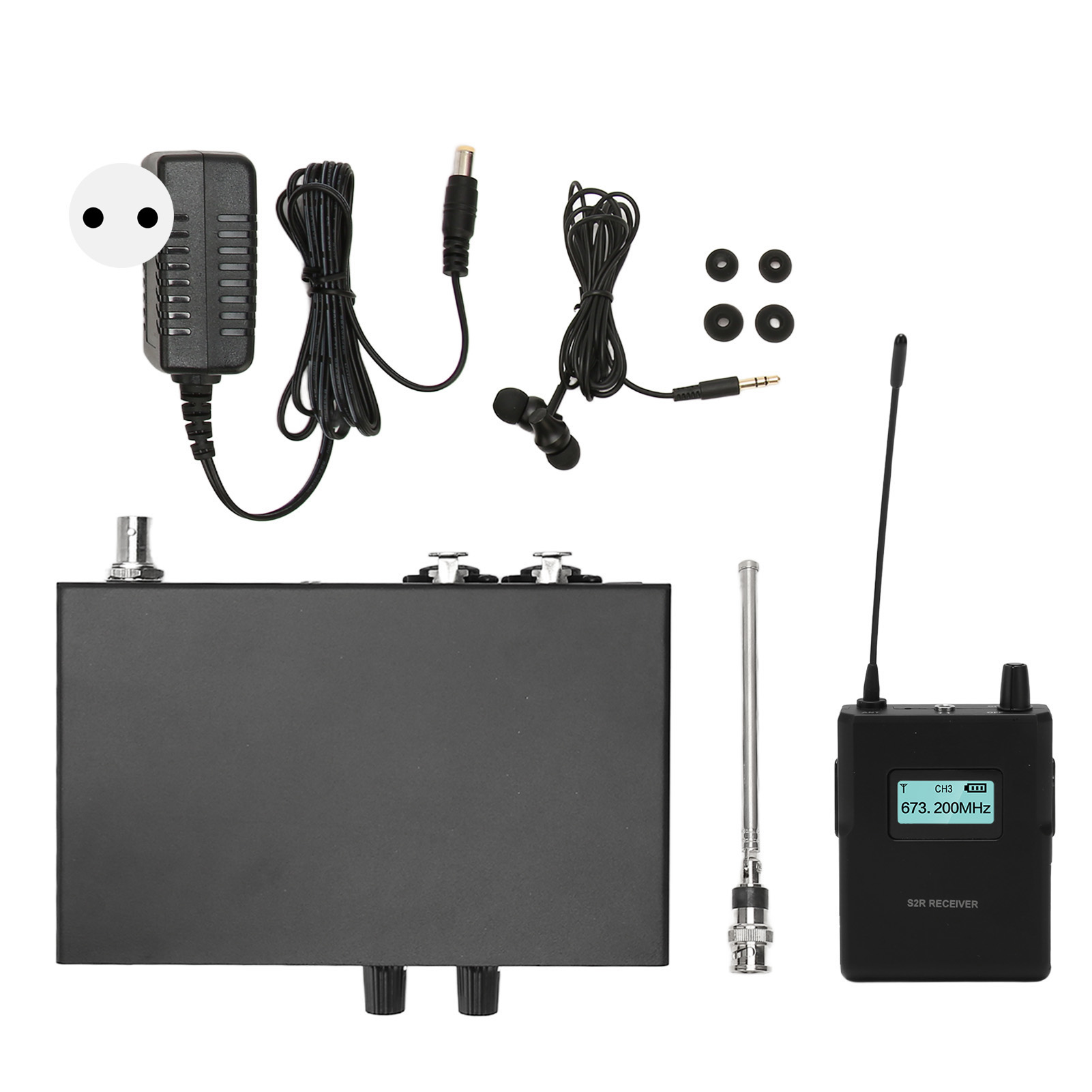 Anleon S2t 570–590 Mhz Stereo-funküberwachungssystem Mit Kopfhörern Und Transceiver, 100–240 V Eu-stecker