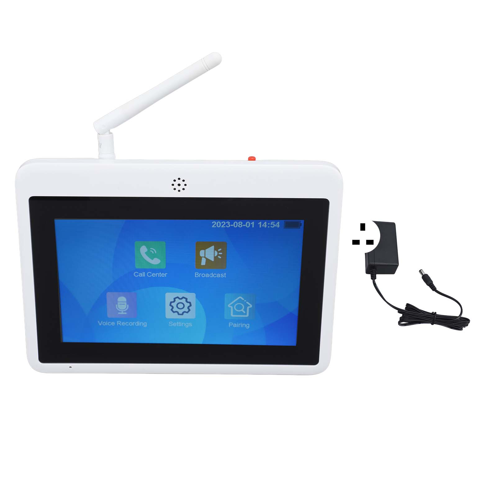 Drahtloses 2-wege-intercom-system Mit 7-zoll-kapazitivem Touchscreen, Kommunikation Zwischen Räumen, 100-240v-netzteil, Uk-stecker.