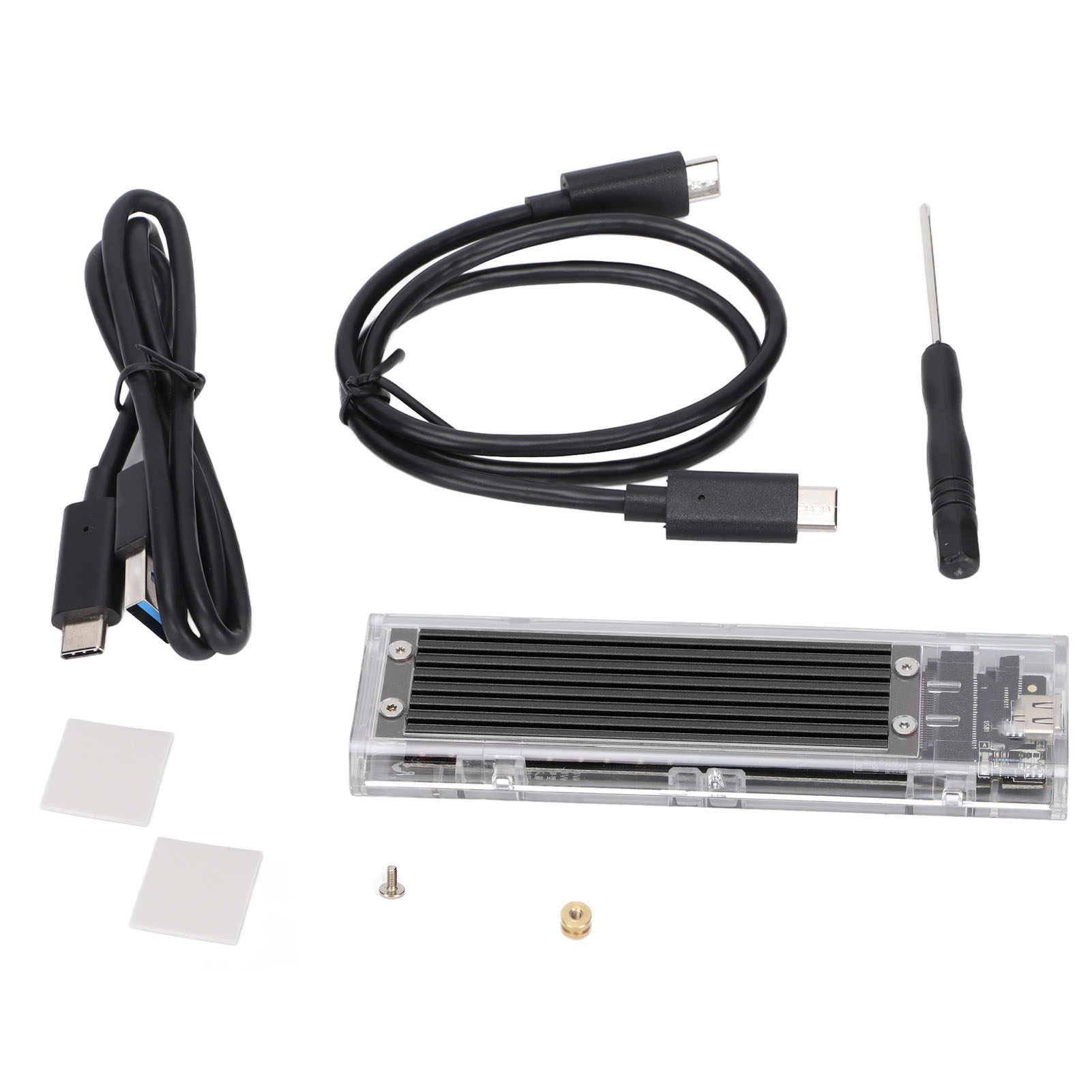 Transparentes Nvme M.2 Zu Usb Typ-c 10 Gbit/s Konvertergehäuse Für Externe Festplatten