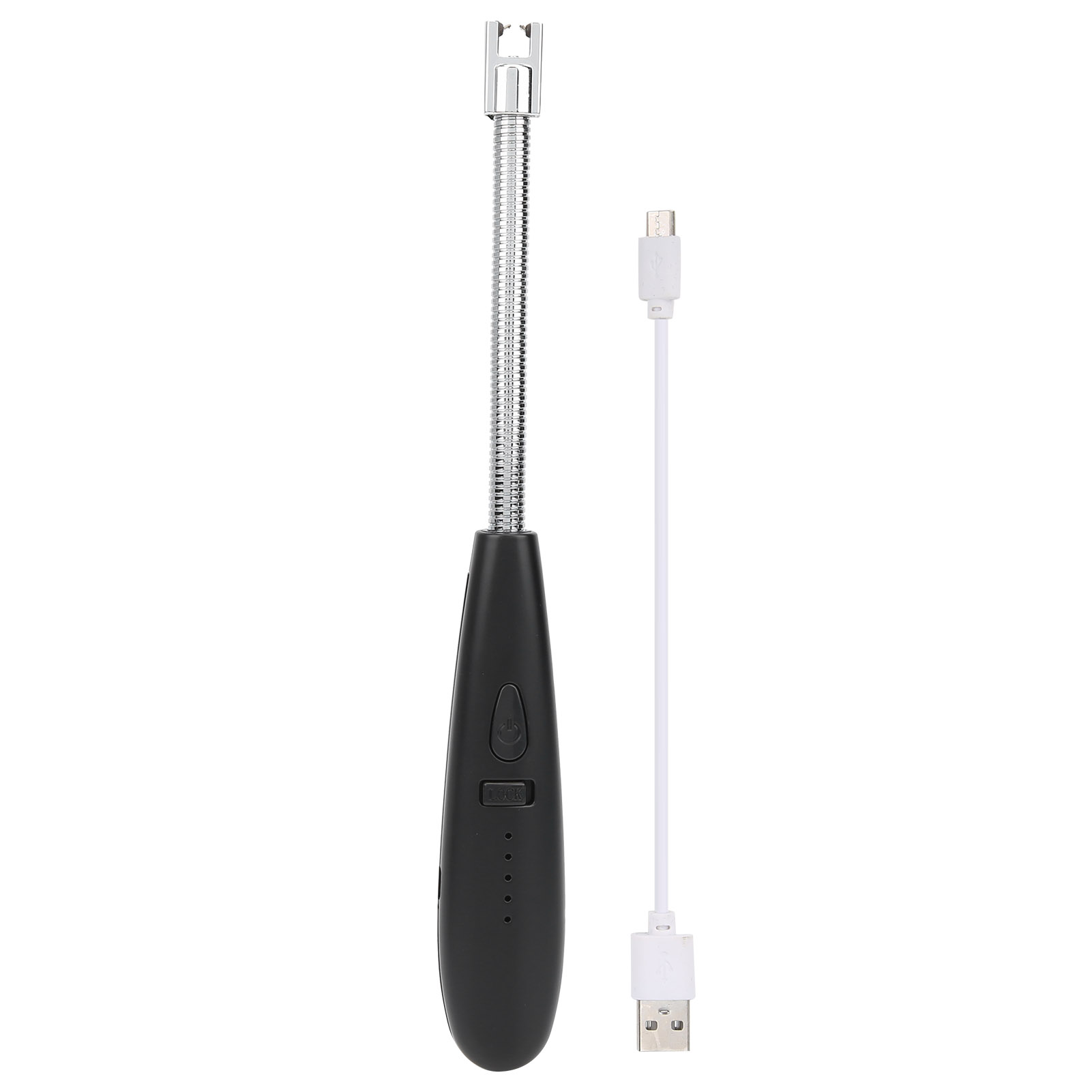 Wiederaufladbares Usb-feuerzeug, Mattschwarzes Metall, Für Camping Und Outdoor-aktivitäten