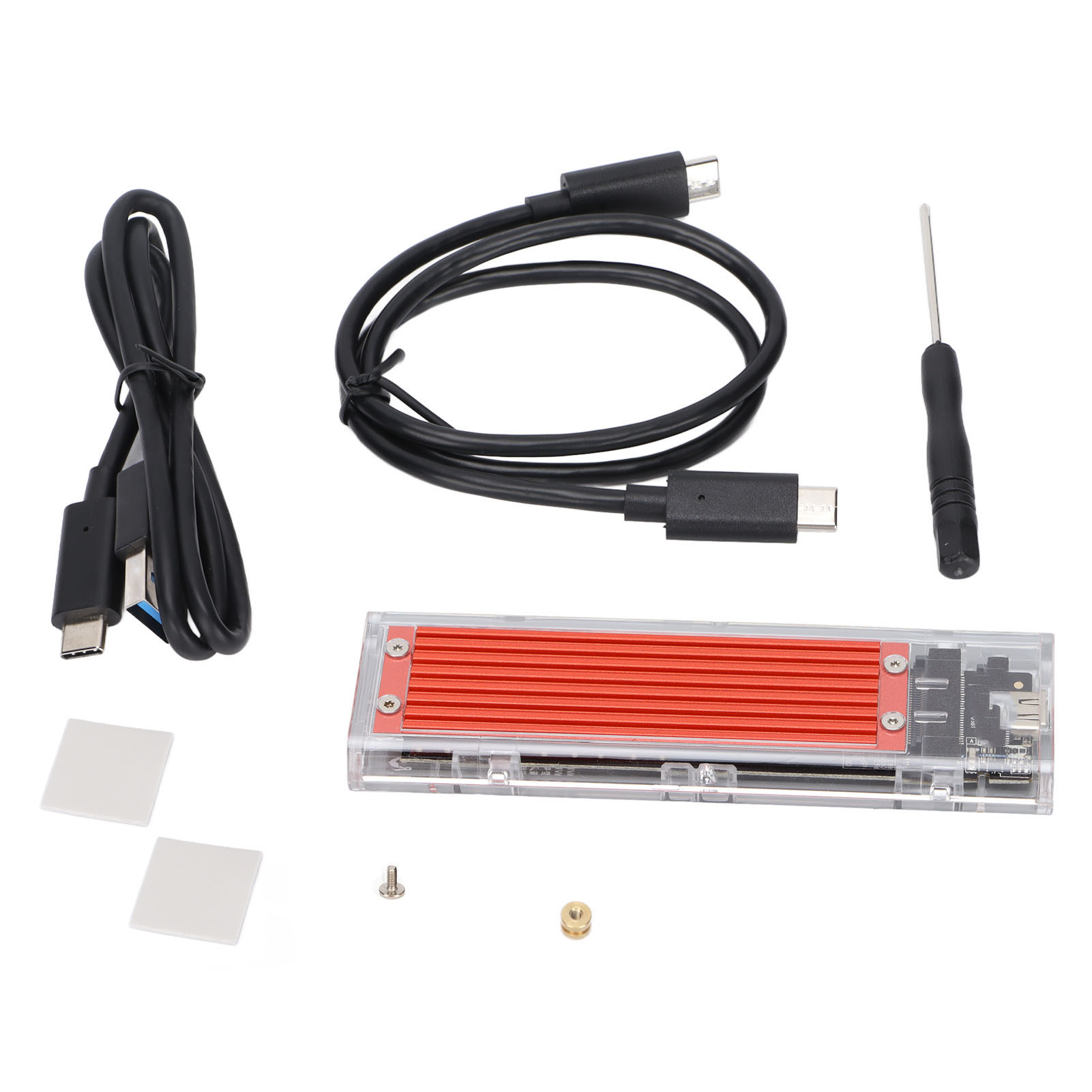 Transparentes Nvme M.2 Zu Usb Typ-c 3.1 Gen2 10 Gbit/s Konvertergehäuse Für Externe Festplatten