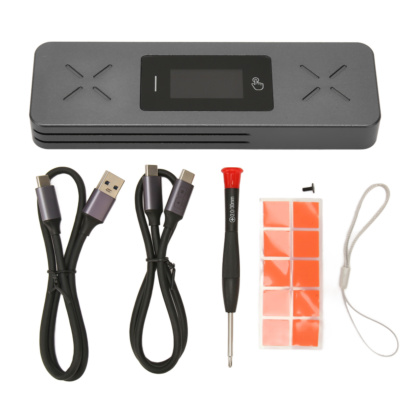 Externes M.2 Nvme Usb 3.2 Gen2 Gehäuse Für 2280 Ssd, Smart Display, Dual-sata/nvme-protokoll