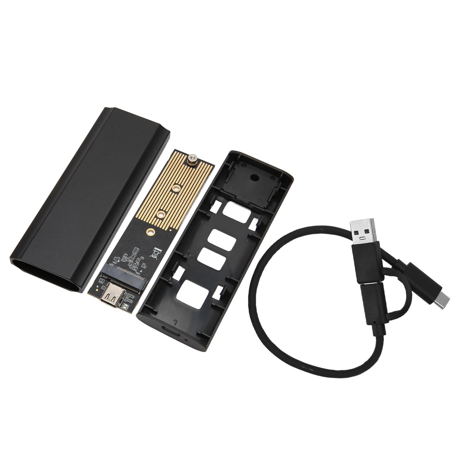 Externes Ssd-gehäuse M.2 Nvme/sata Usb-c 10 Gbit/s, Kompatibel Mit 2230/2242/2260/2280, Usb 3.2 Gen 2-schnittstelle, Schwarz
