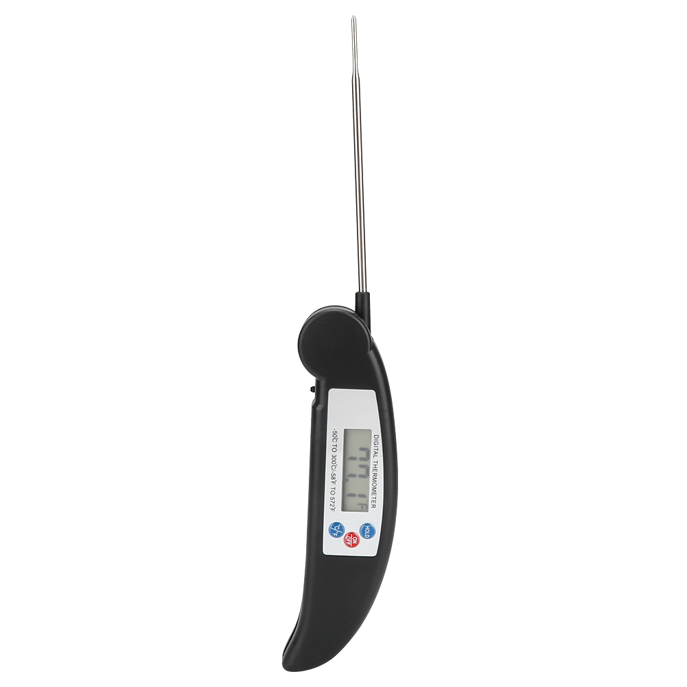 Wasserdichtes Digitales Lcd-kochthermometer Für Grills – Schwarz
