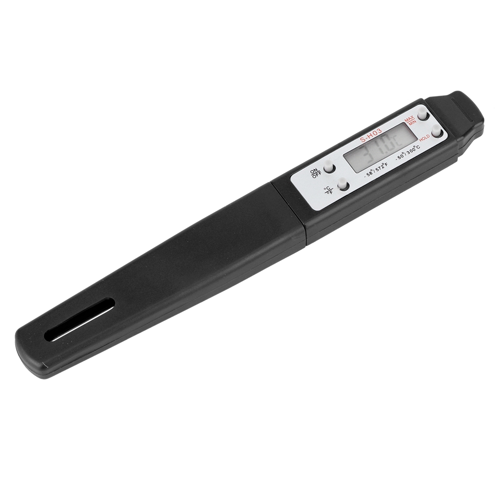 Tragbares Digitales Stiftthermometer Mit Langer Sonde Zum Kochen, Grillen, Braten Und Für Milch