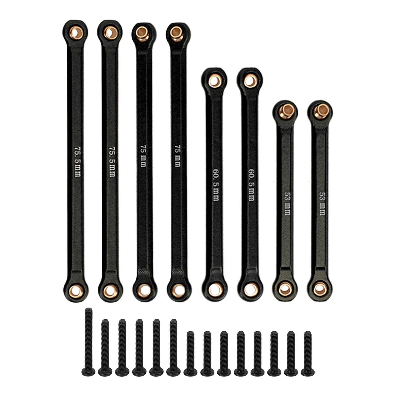 Leichtes Cnc-gefrästes Aufhängungsgestänge-set Aus Aluminiumlegierung Für 1/18 Traxxas Rc-cars – Schwarz