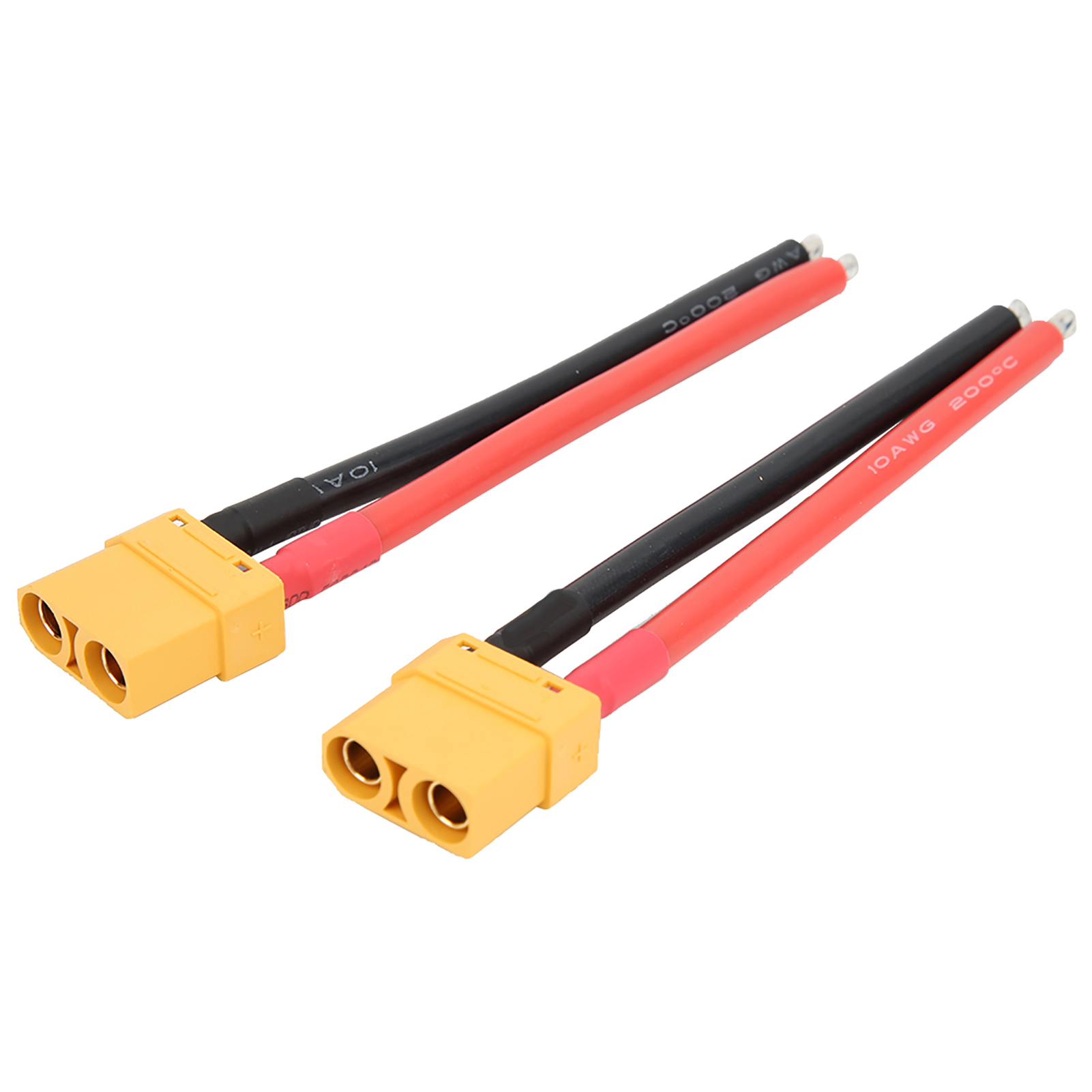 Xt90-stecker Mit 12awg 110 Mm Silikonkabel Für Rc-fpv-akkus – Schwarz Und Rot