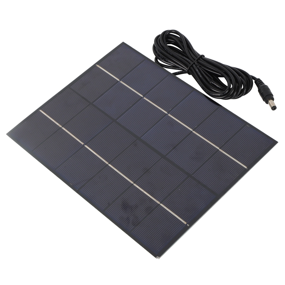 5,5 W 6 V Tragbares Polykristallines Silizium-solarpanel Mit Dc-anschluss Für Diy-akkuladegerät