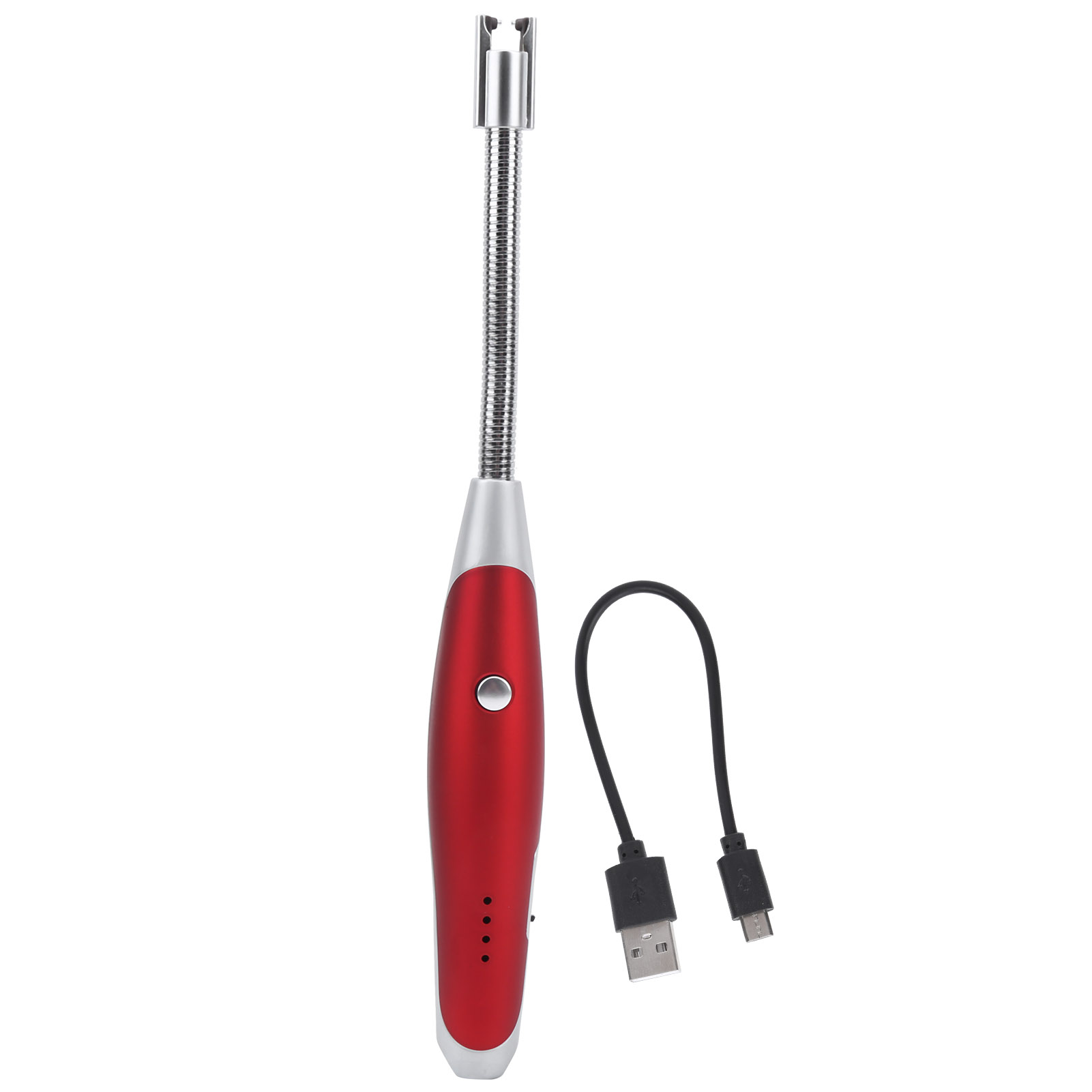 Usb-bogenfeuerzeug Mit Flaschenöffner Für Küche, Outdoor-aktivitäten, Grillen Und Kerzen (rot)