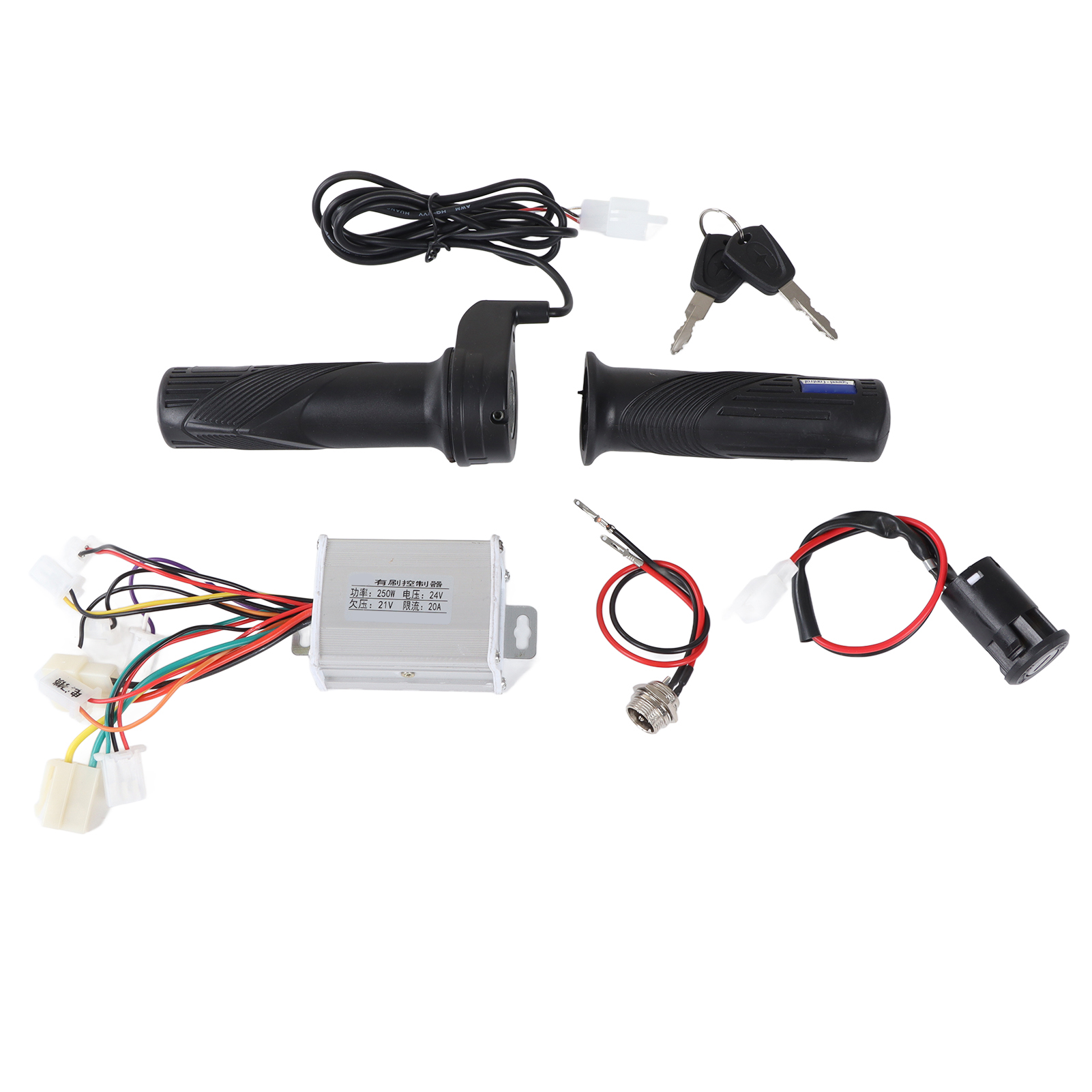 24v 250w Elektromotorrad-controller Mit Gasgriff, Ladeanschluss Und Elektrischem Schloss