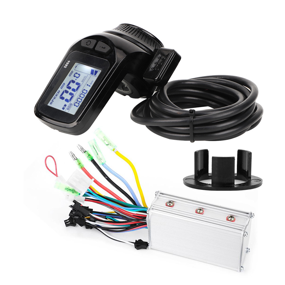 48v 350w Bürstenloser Motorcontroller Mit Lcd-bildschirm Und Gasgriff Für Elektrofahrrad/elektroroller