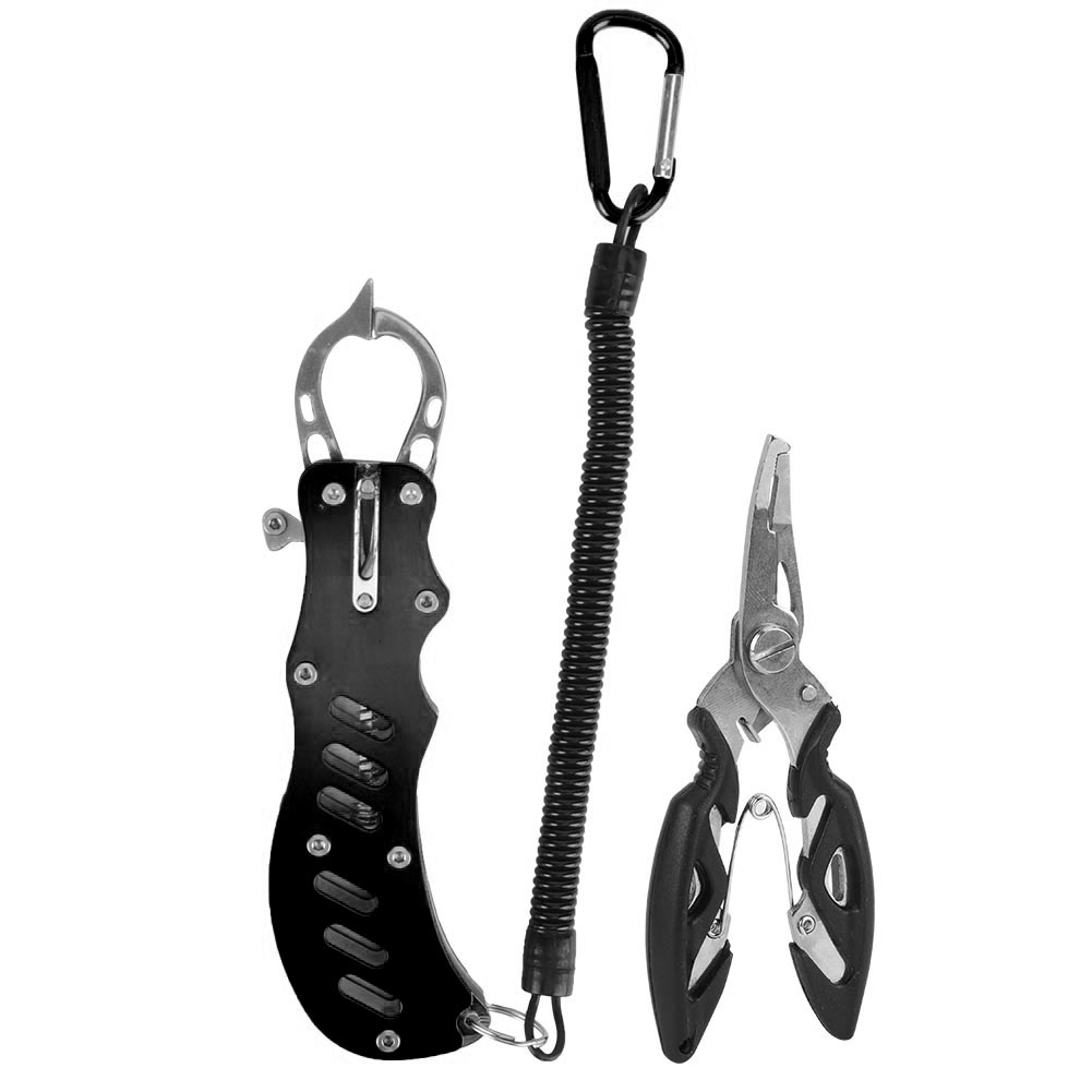 Tragbare Multifunktions-angelzange Mit Handschlaufe Und Schwarzem Etui