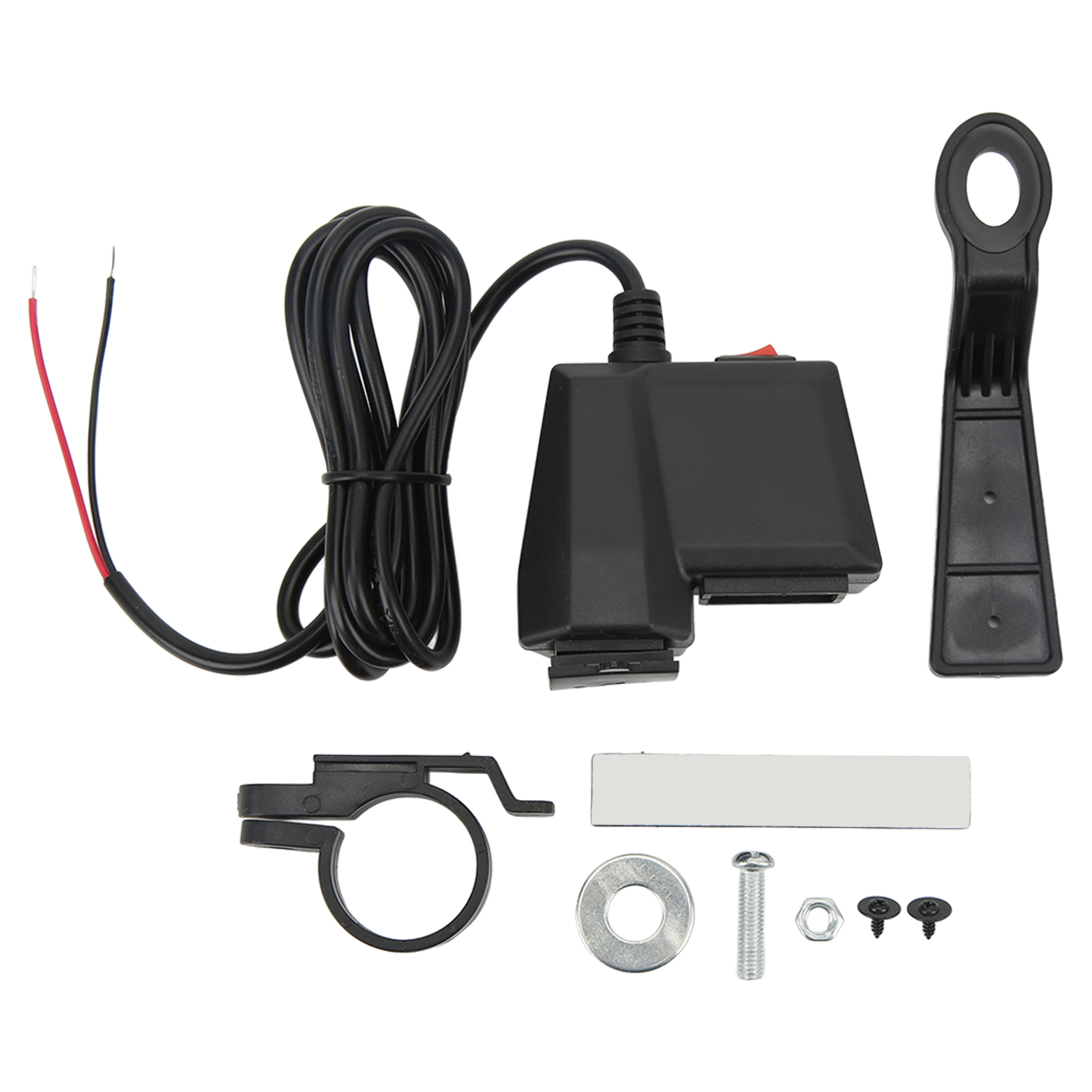 Duales 3,1-a-usb-motorradladegerät Mit Rotem Voltmeter – Umrüstsatz Für Motorradausrüstung