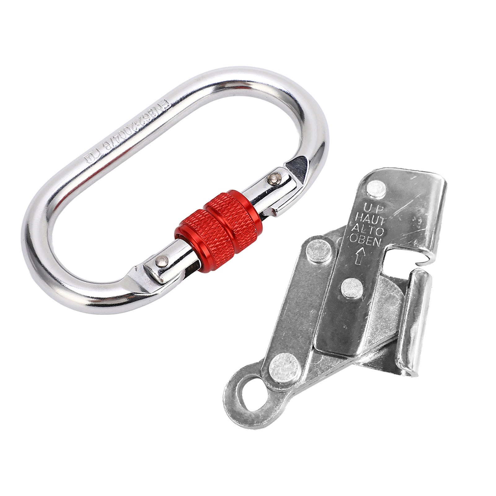 Robuster, Selbstsichernder Kletterkarabiner Für Arbeiten In Der Höhe Und Höhlenforschung