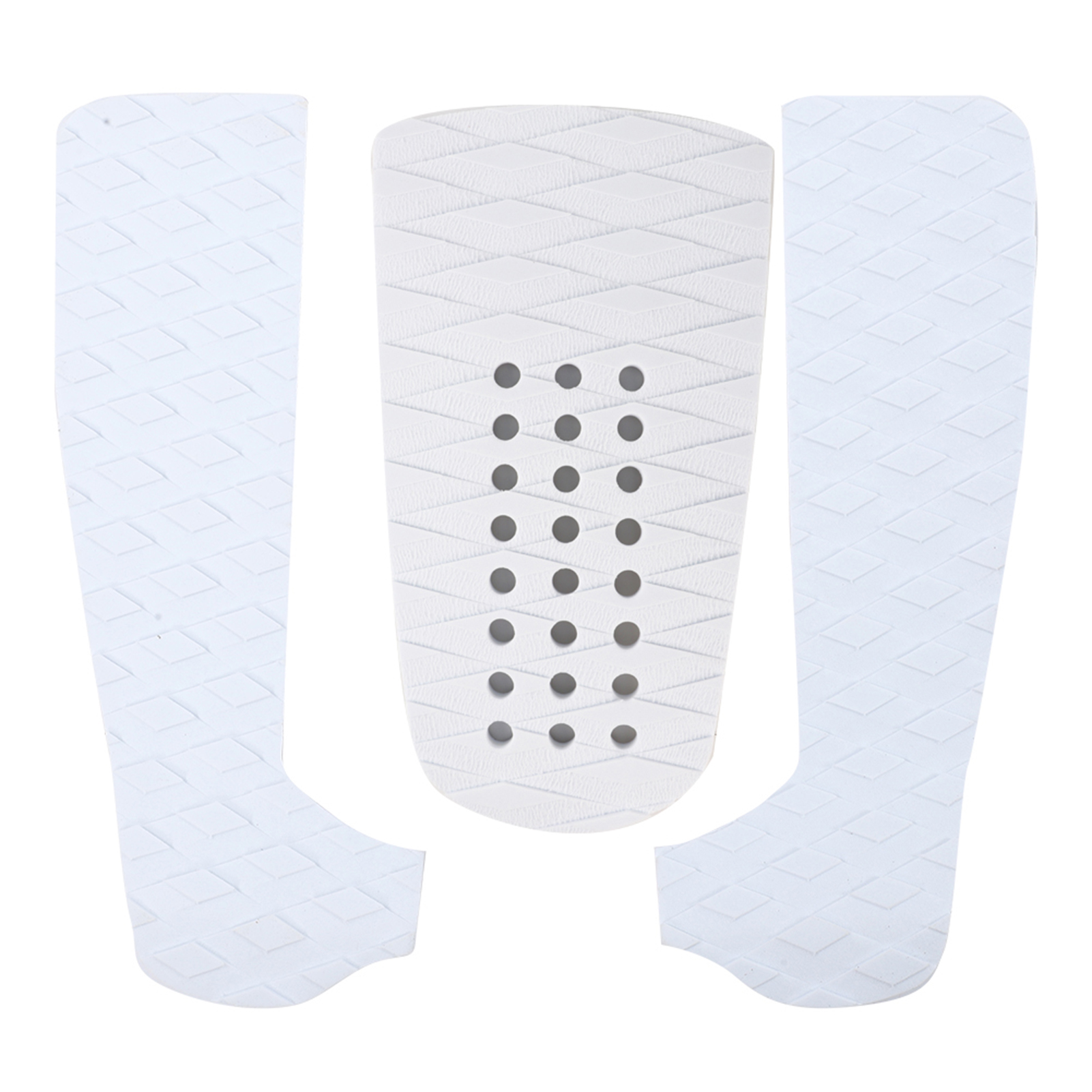 3-teiliges Umweltfreundliches Eva-schaumstoff-anti-rutsch-surfbrettmatten-set - Weißes Zubehör Mit Löchern (3er-pack)