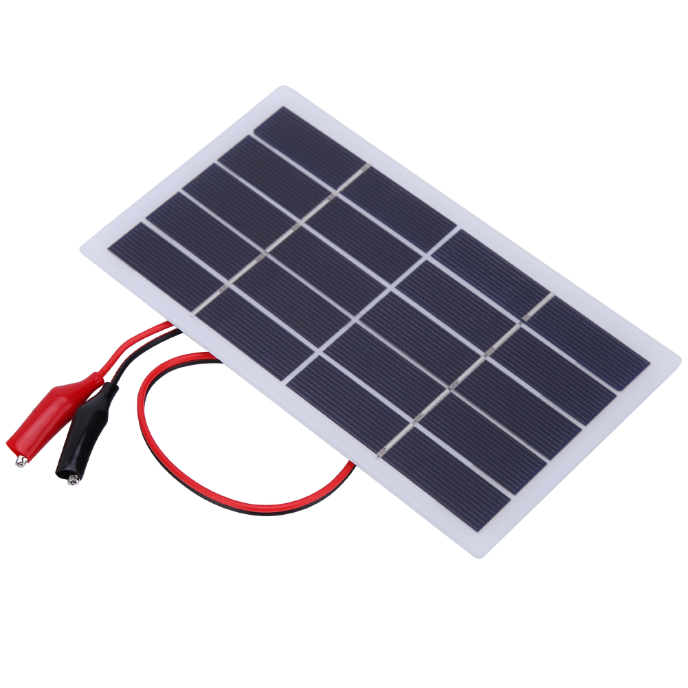 Tragbares 2-w-5-v-polykristallin-solarpanel Mit Klemme, Abmessungen 173 X 99 X 2 Mm, Ideal Für Diy-projekte