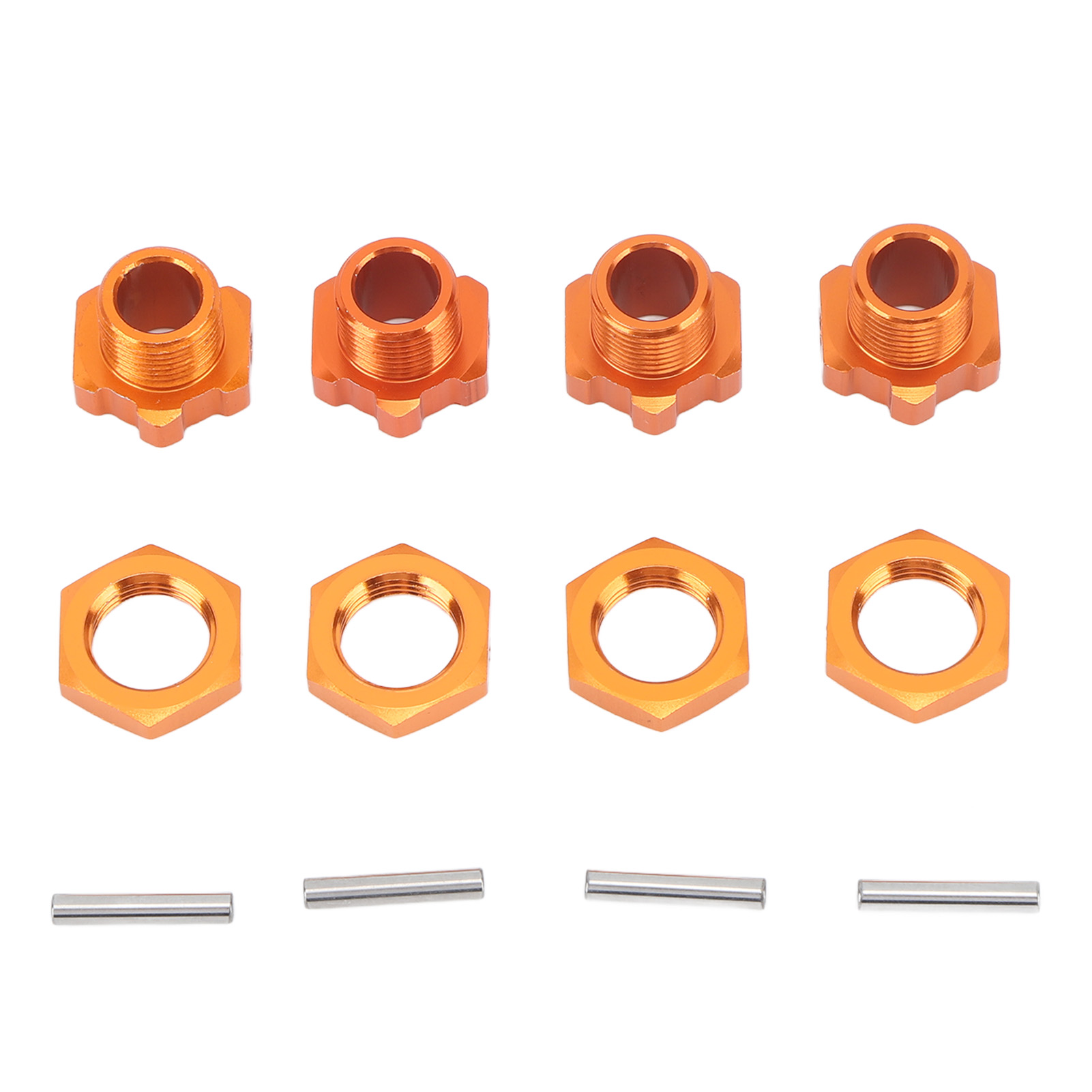 Stück 17 Mm Orangefarbene Sechskantnabenadapter Aus Aluminiumlegierung Für 1/8 Rc-car Zd Racing 9116 08427