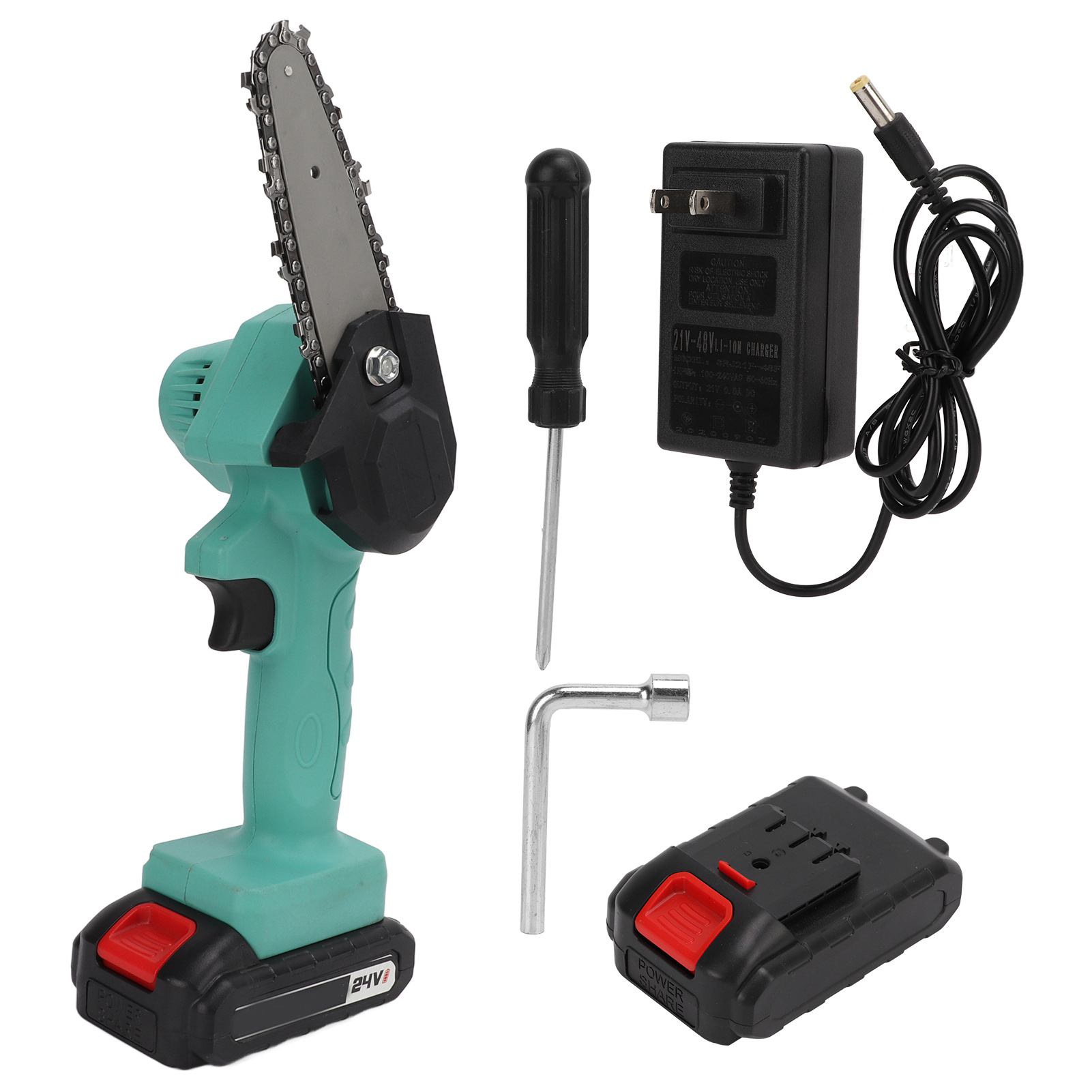 Mini-akku-kettensäge Mit Lithium-ionen-akku, Handsäge Für Garten Und Holz, 110–240 V